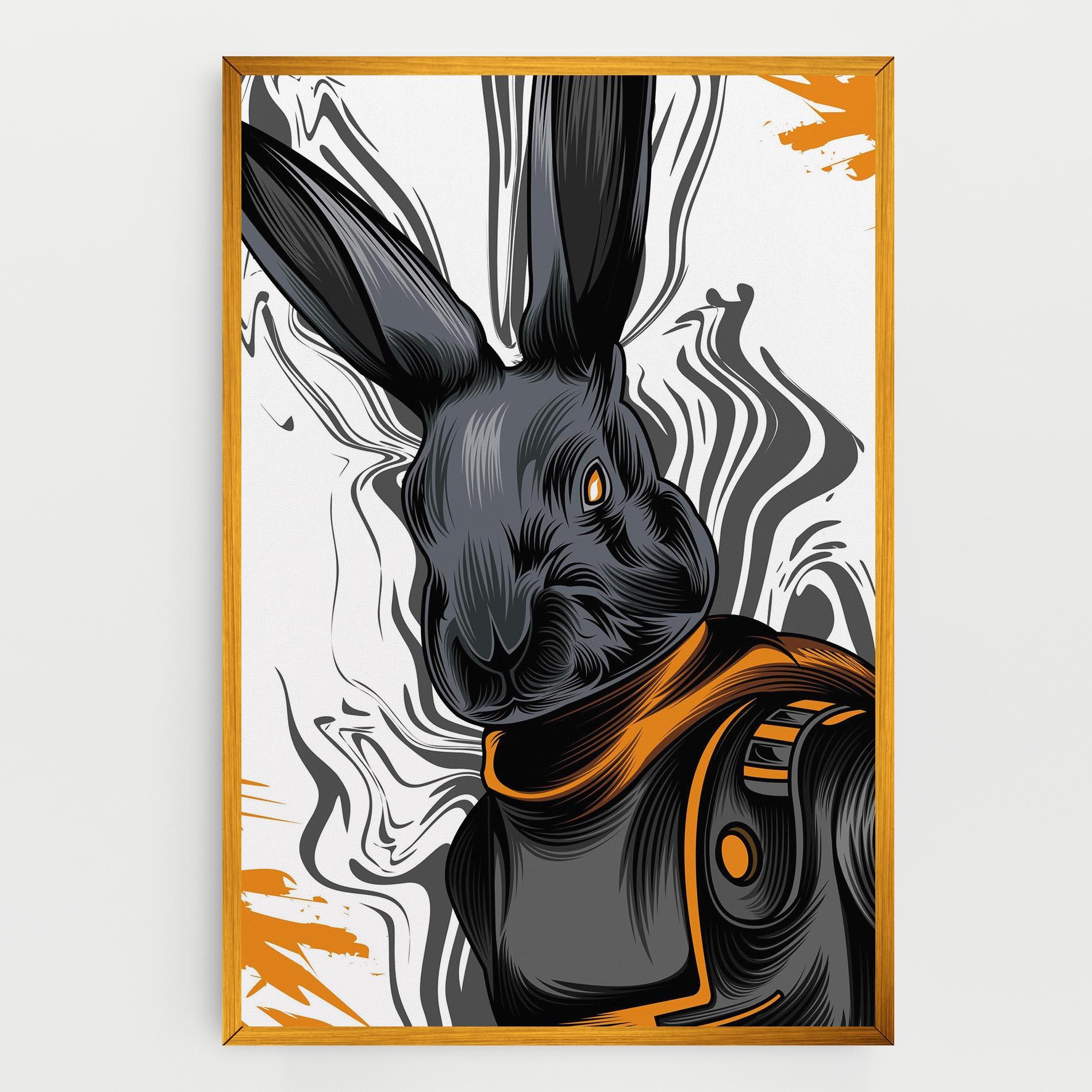 Leinwandbild Cyborg Yellow Bunny mockup 0
