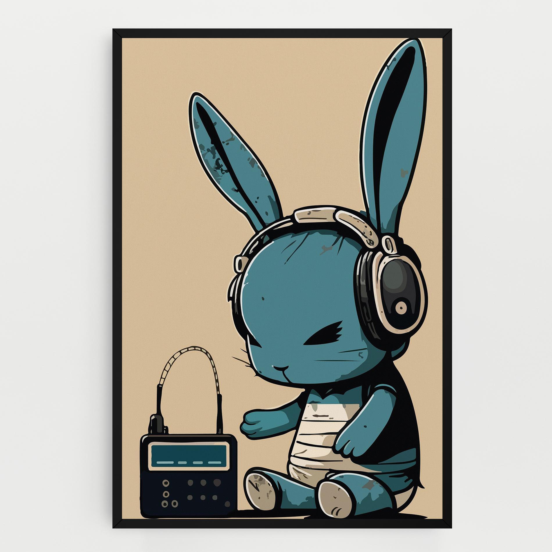 Leinwandbild Blue Baby Bunny mockup 0