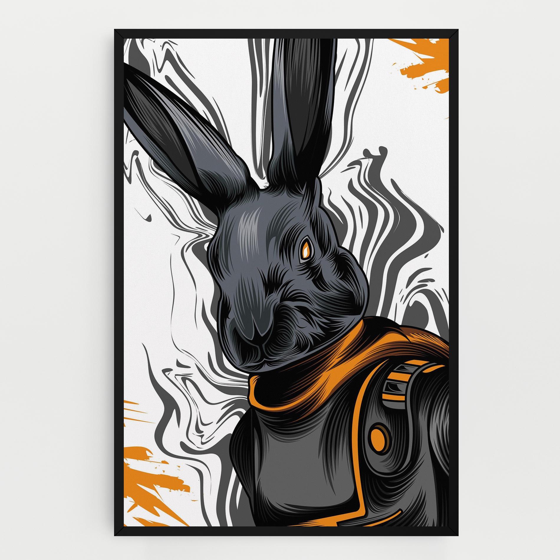 Leinwandbild Cyborg Yellow Bunny mockup 0