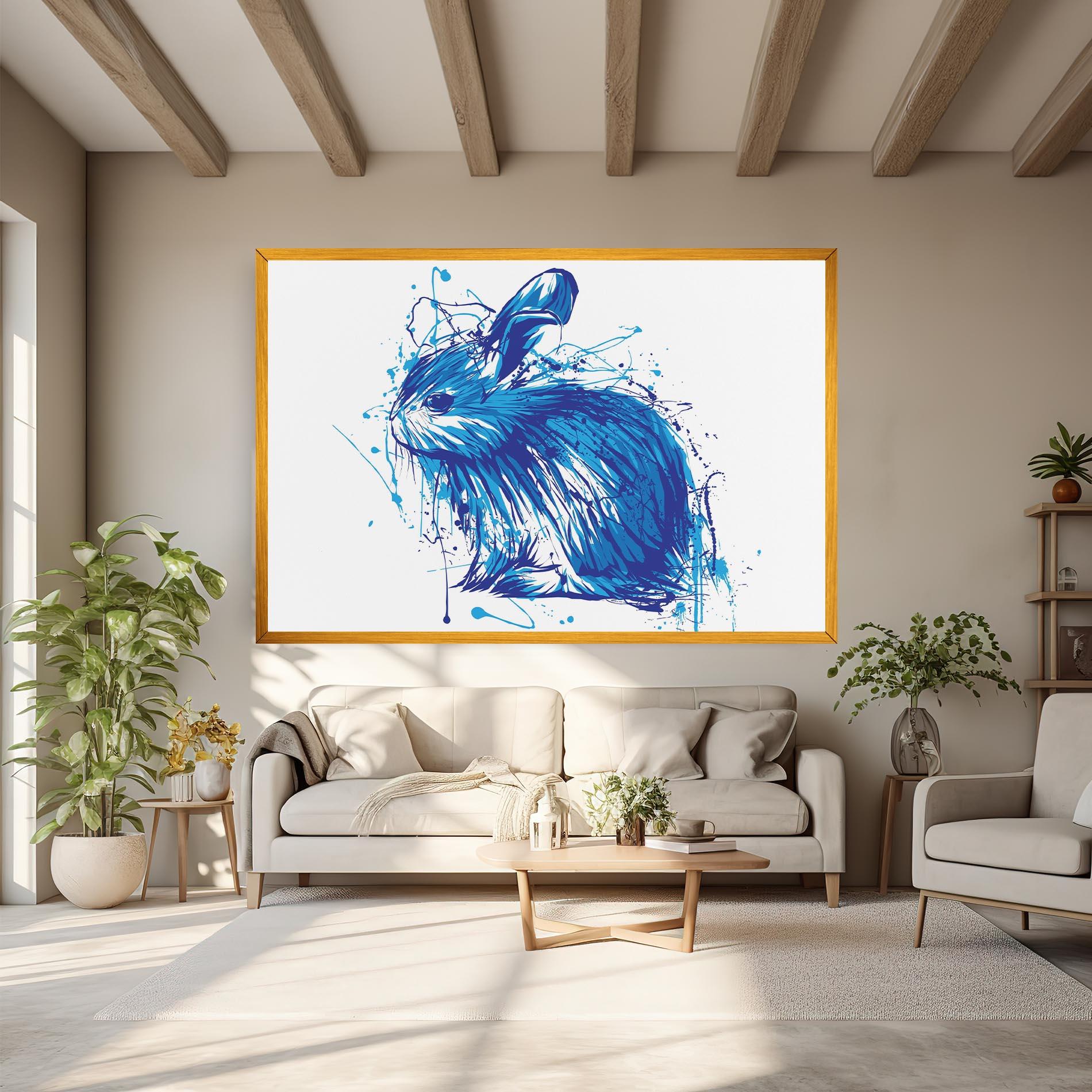 Leinwandbild Blue Bunny mockup 6