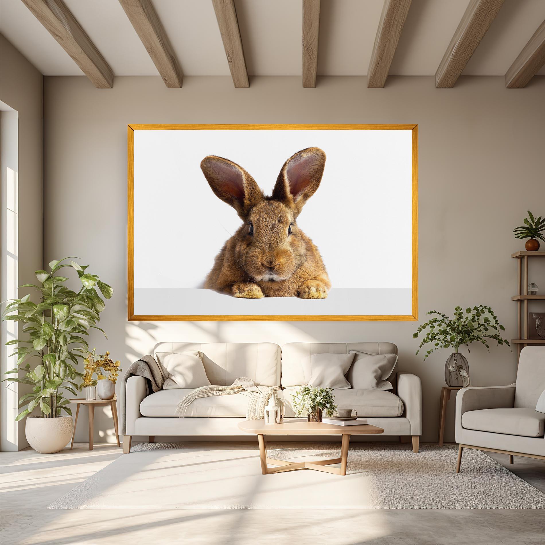 Leinwandbild Brown Cute Bunny mockup 6