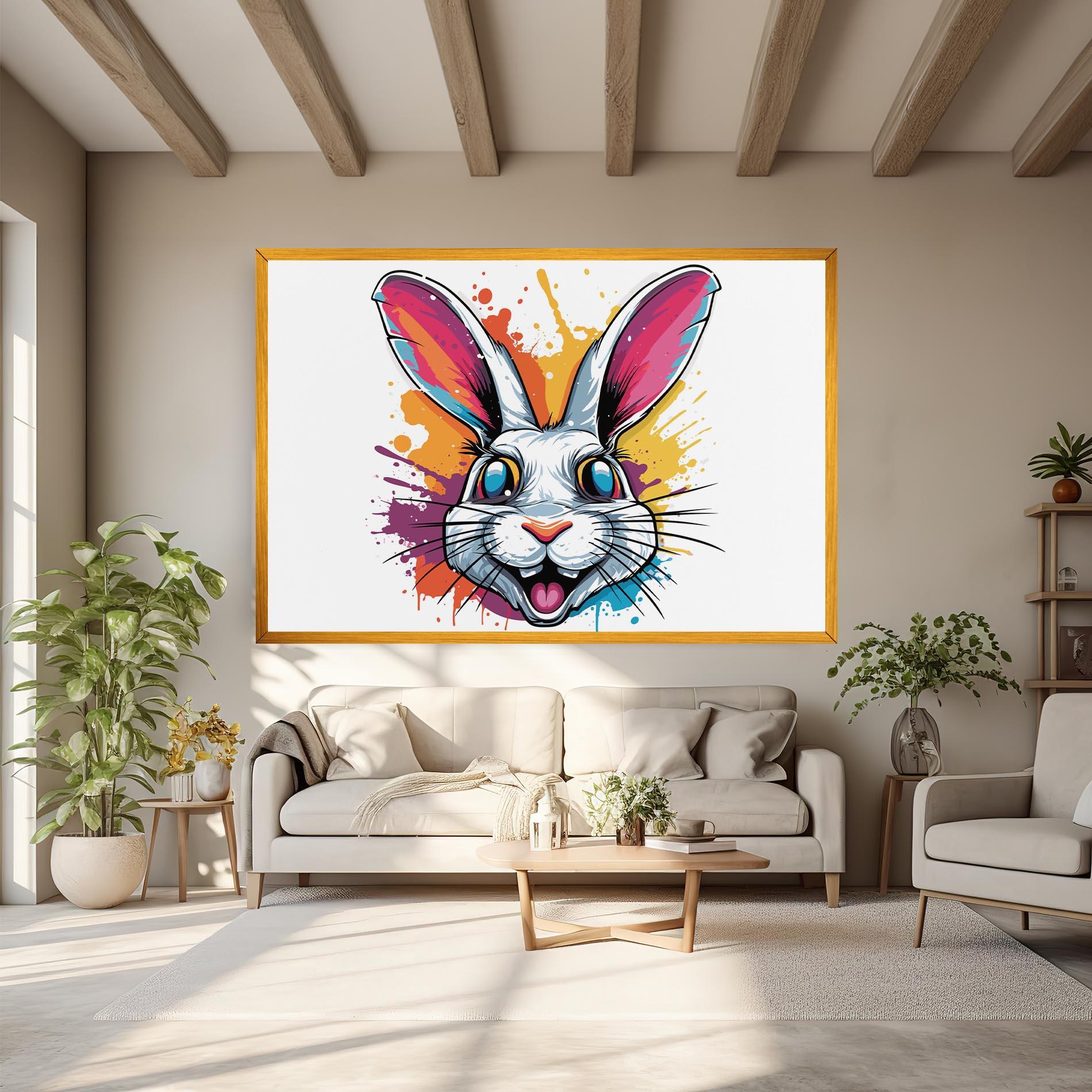 Leinwandbild Crazy Bunny mockup 6