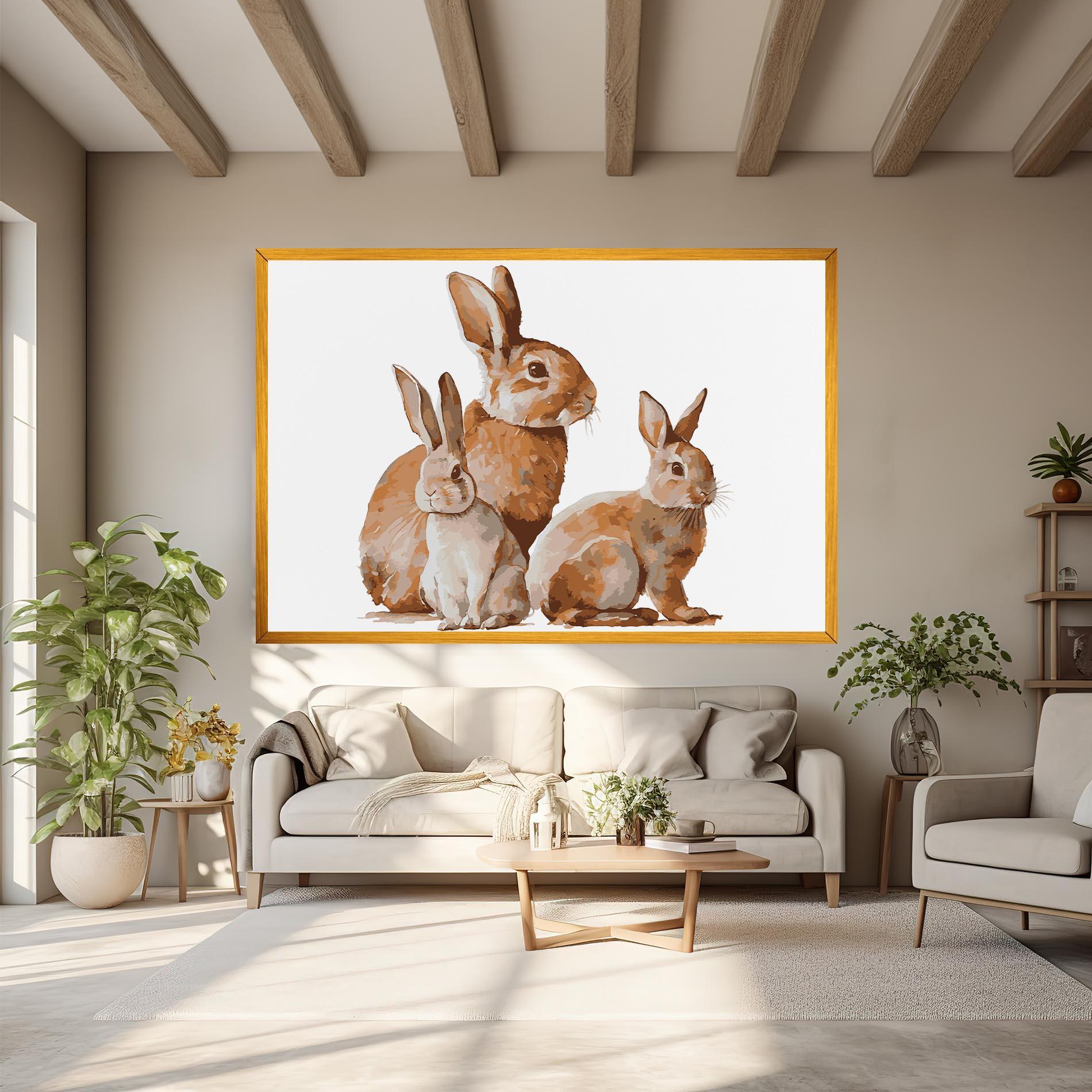Leinwandbild Family Rabbit mockup 6