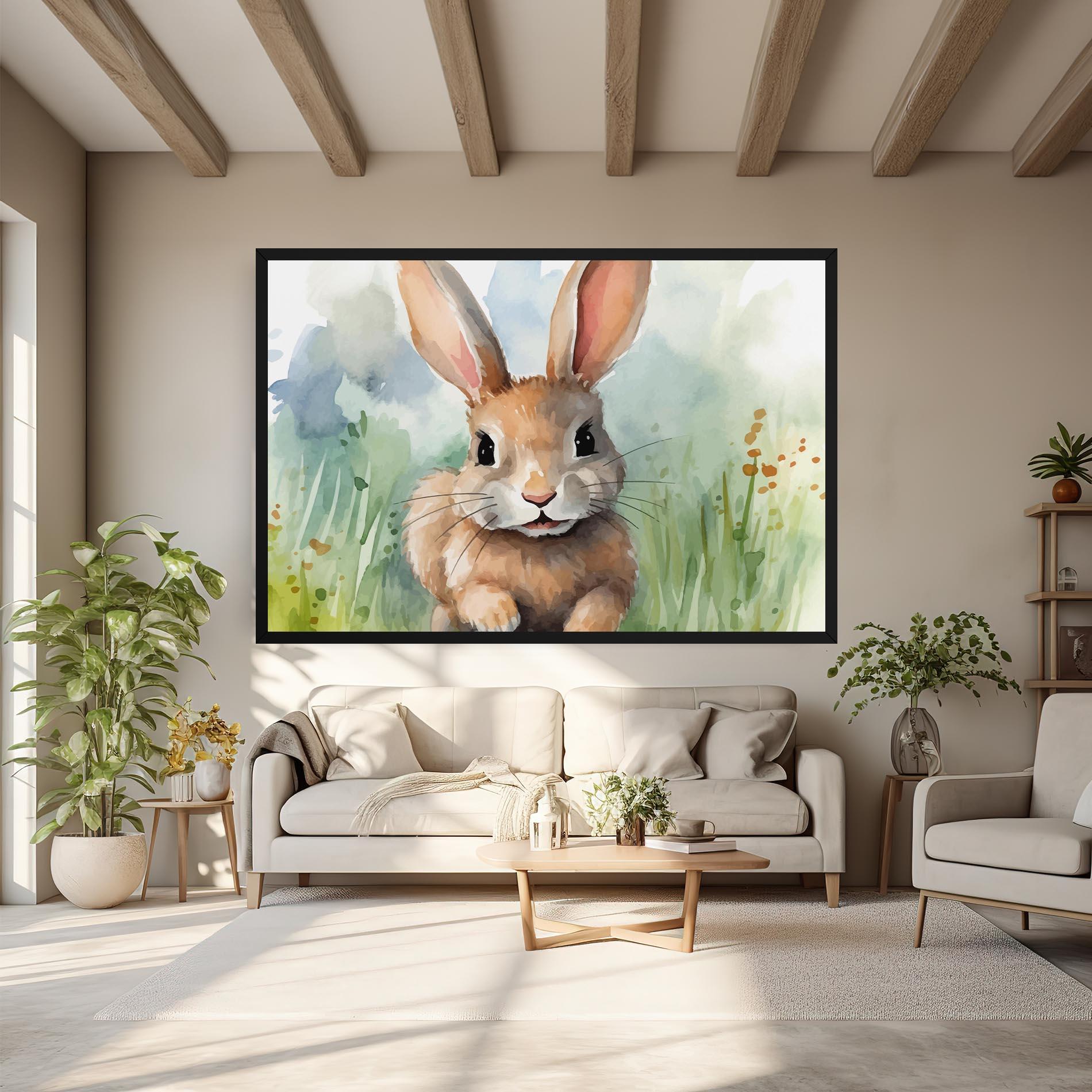Leinwandbild Brown Cream Bunny mockup 6