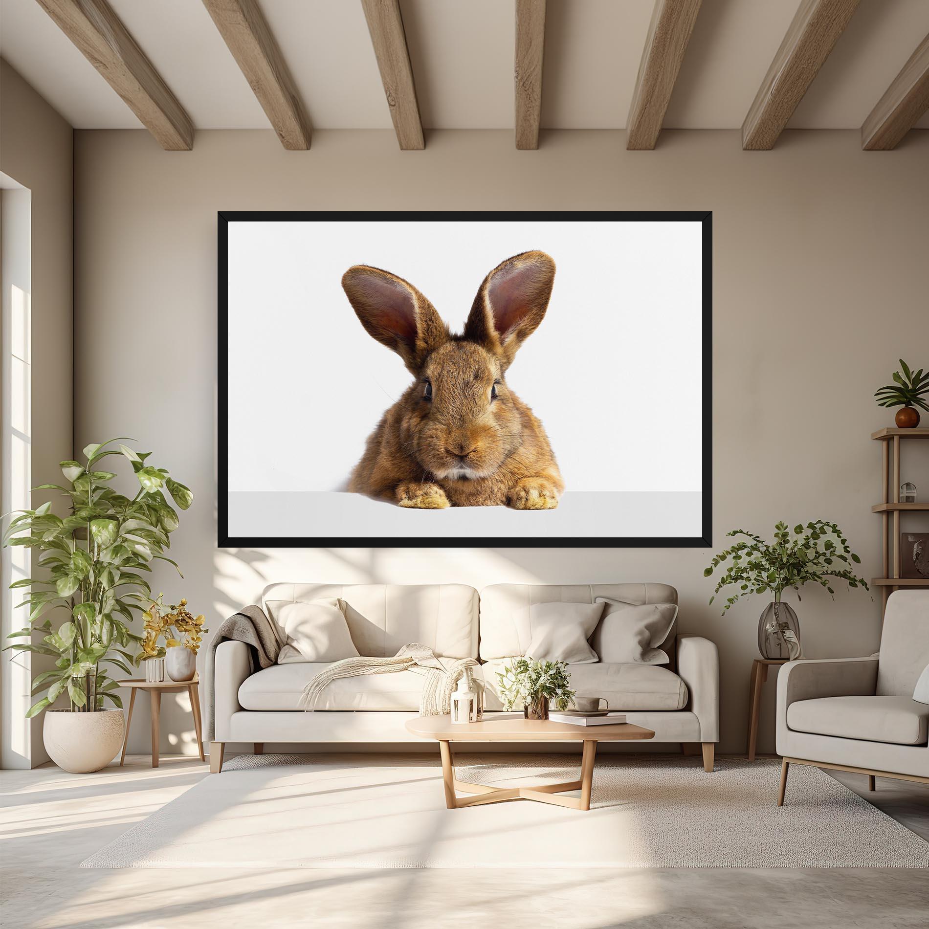 Leinwandbild Brown Cute Bunny mockup 6