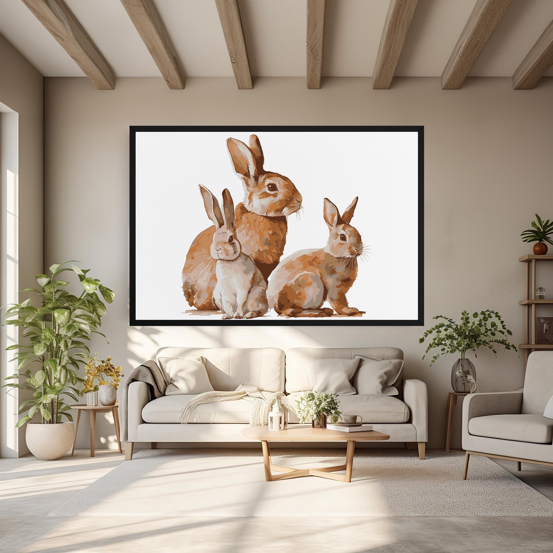 Leinwandbild Family Rabbit mockup 6