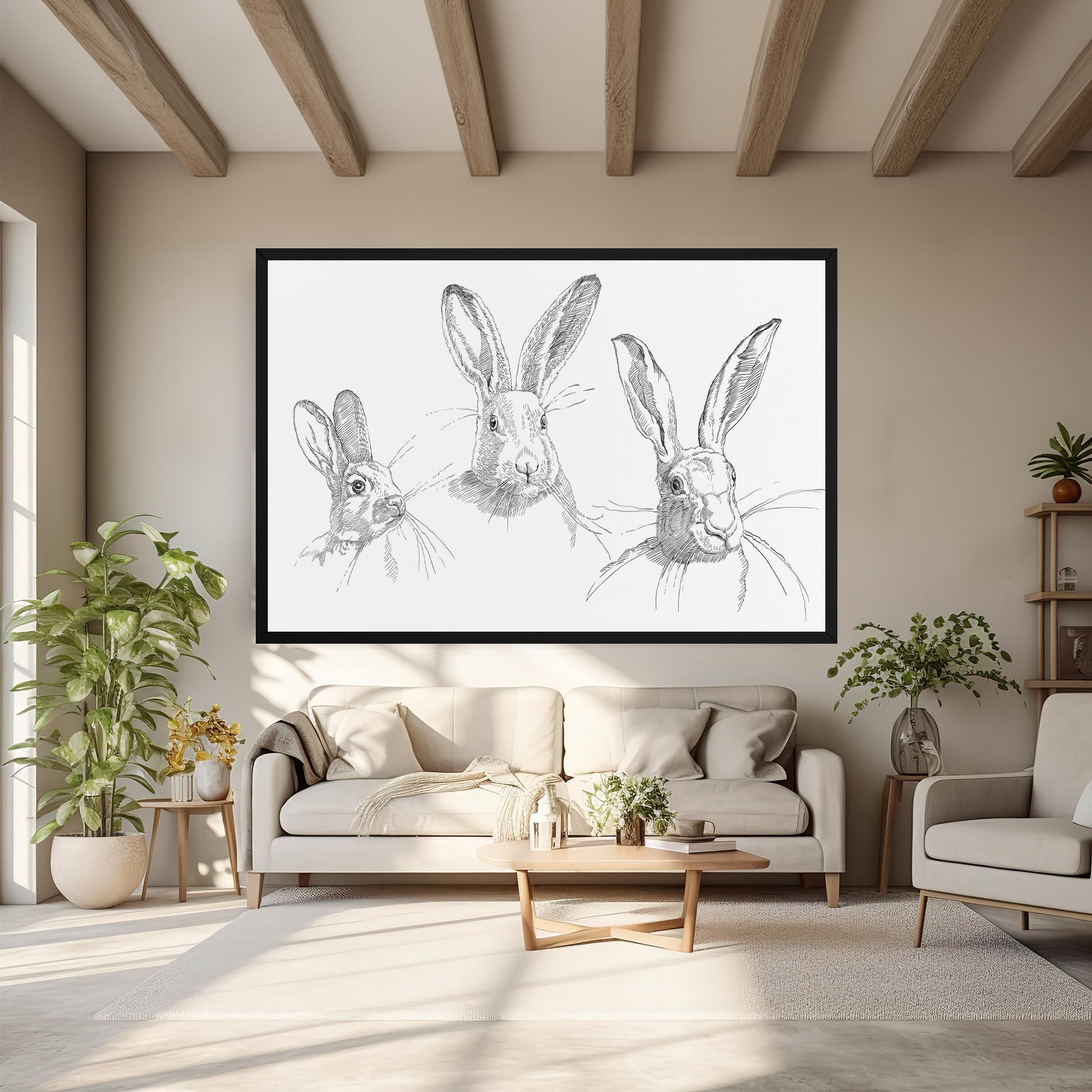 Hand Drawn Bunny mockup 6