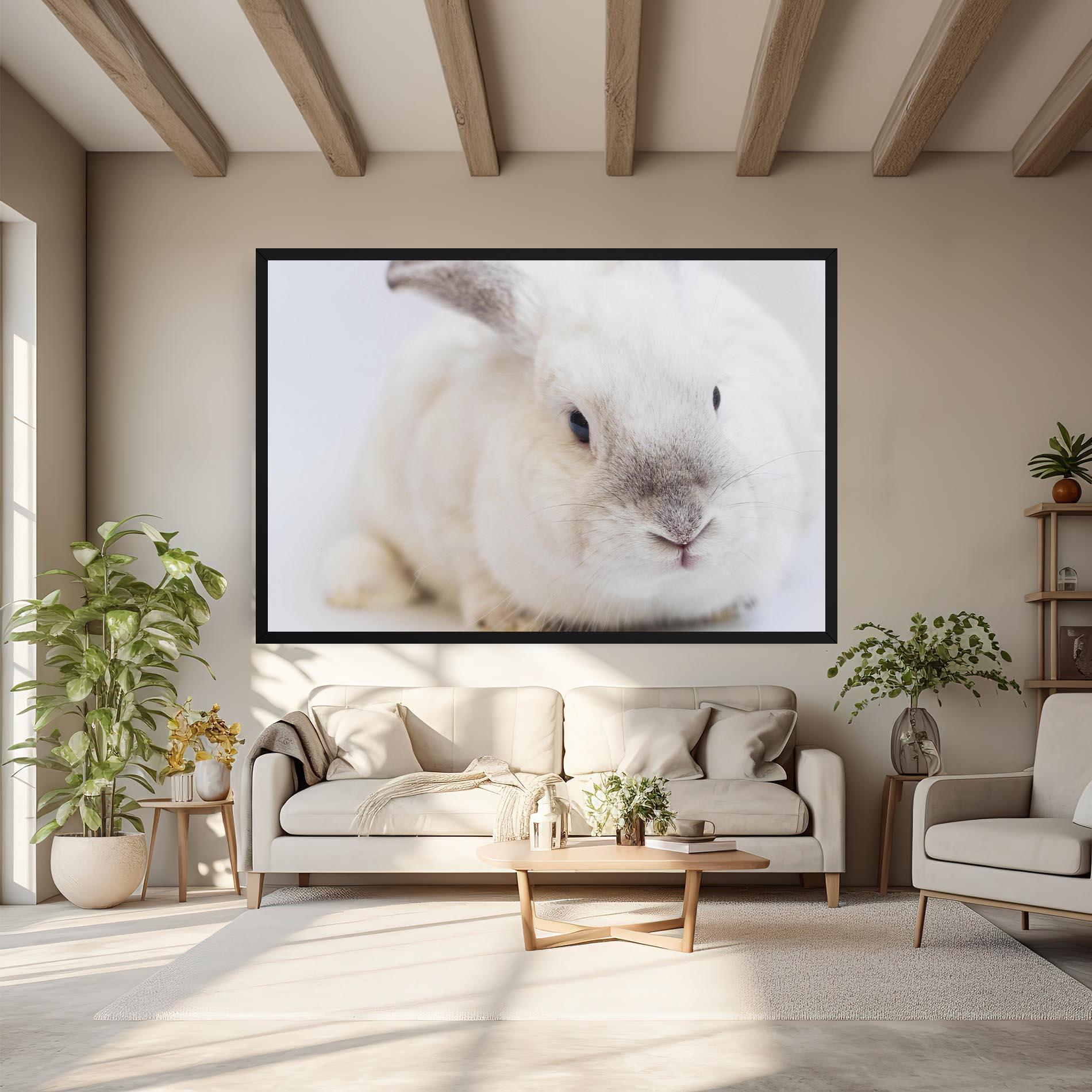 Leinwandbild Light Grey Bunny mockup 6