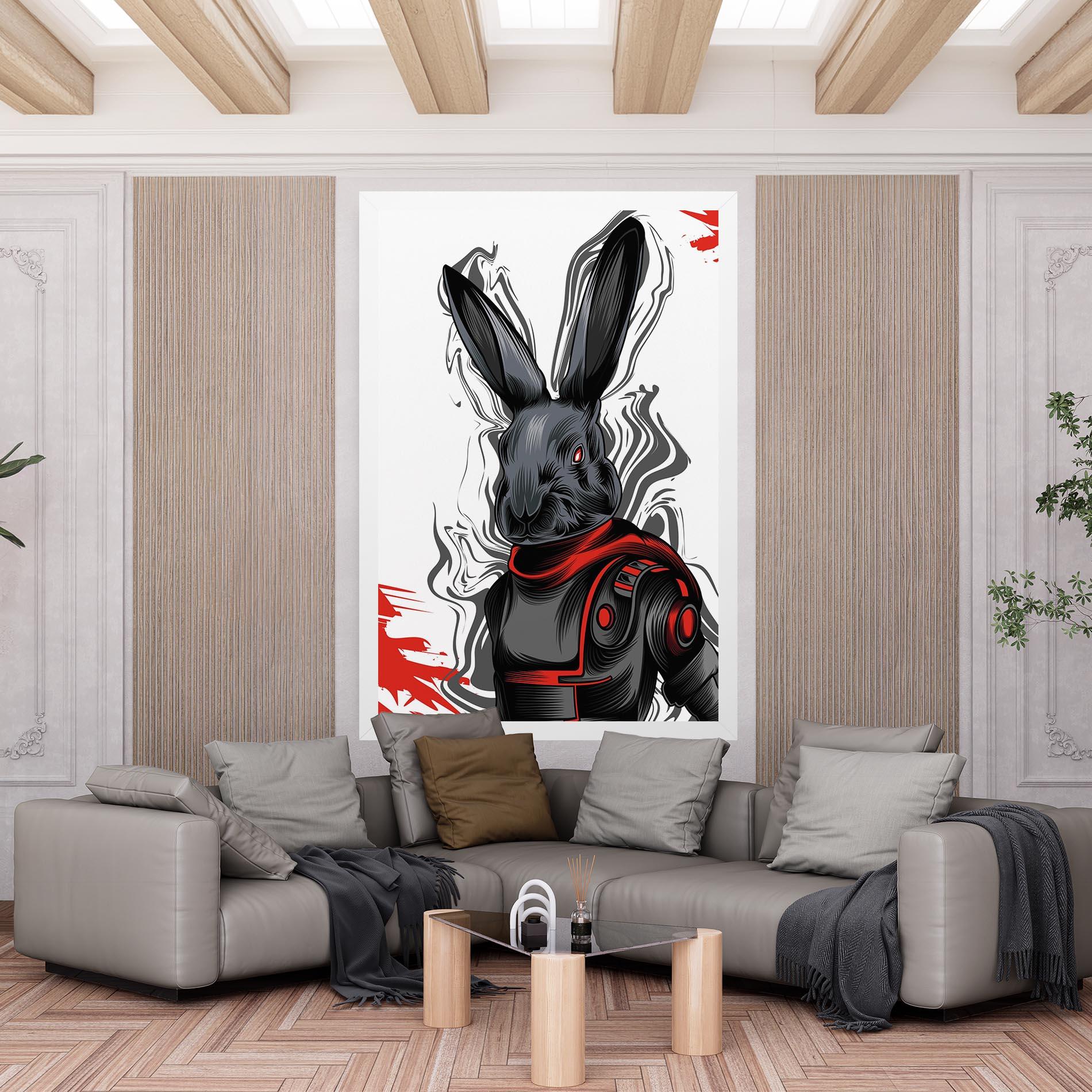Leinwandbild Cyborg Red Bunny mockup 6