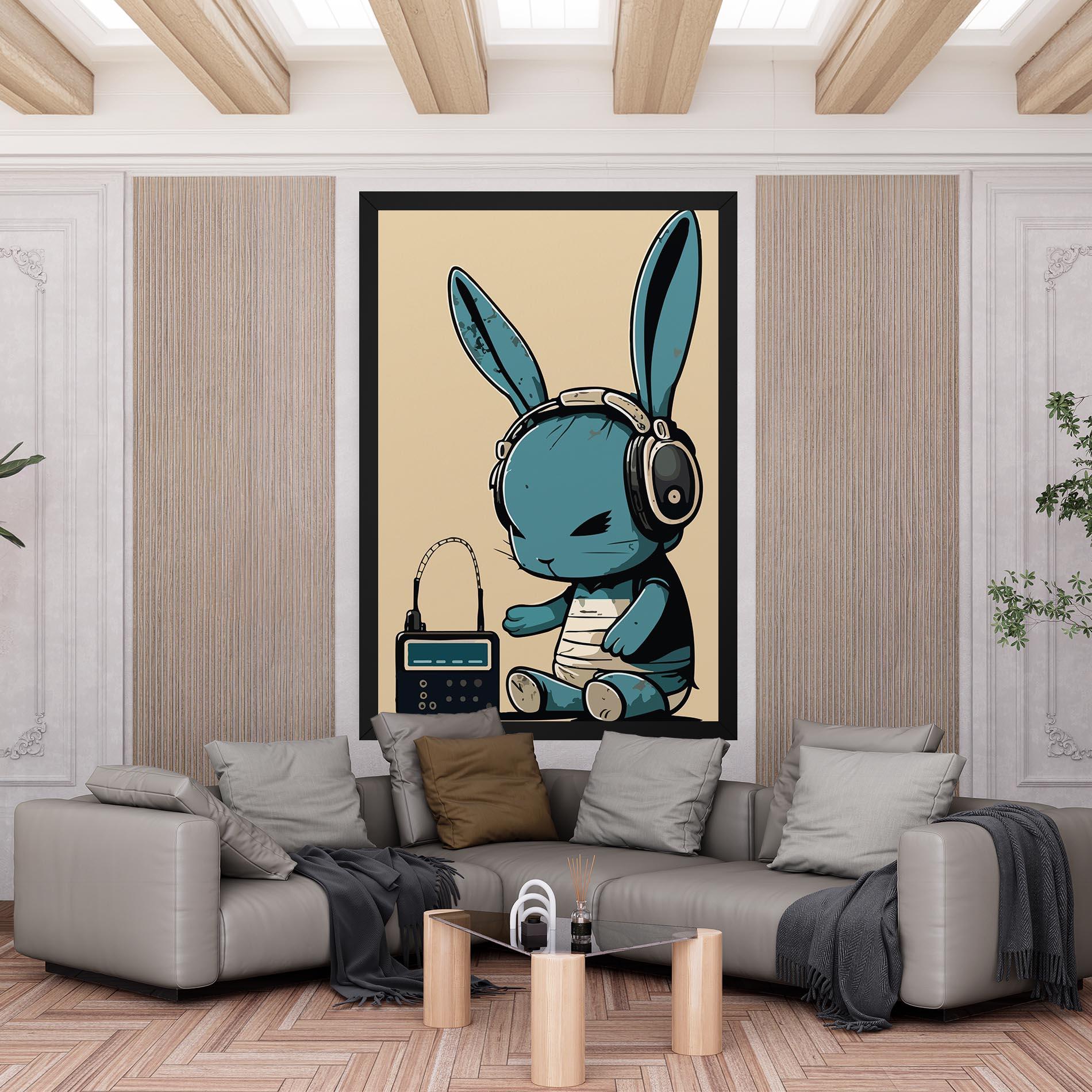 Leinwandbild Blue Baby Bunny mockup 6