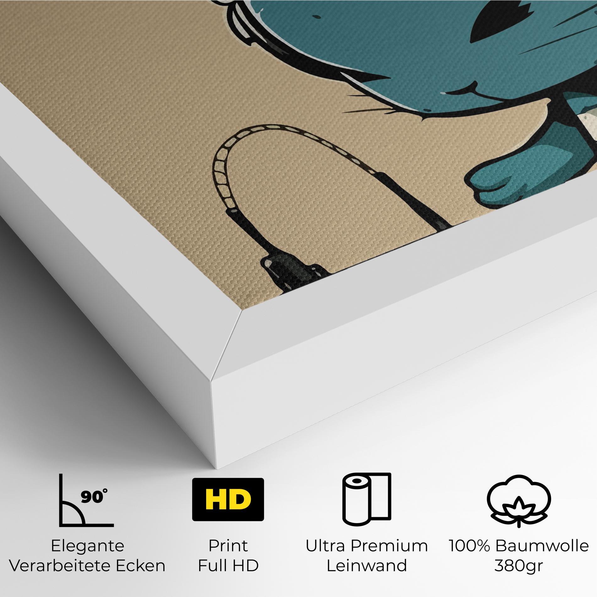 Leinwandbild Blue Baby Bunny mockup 4