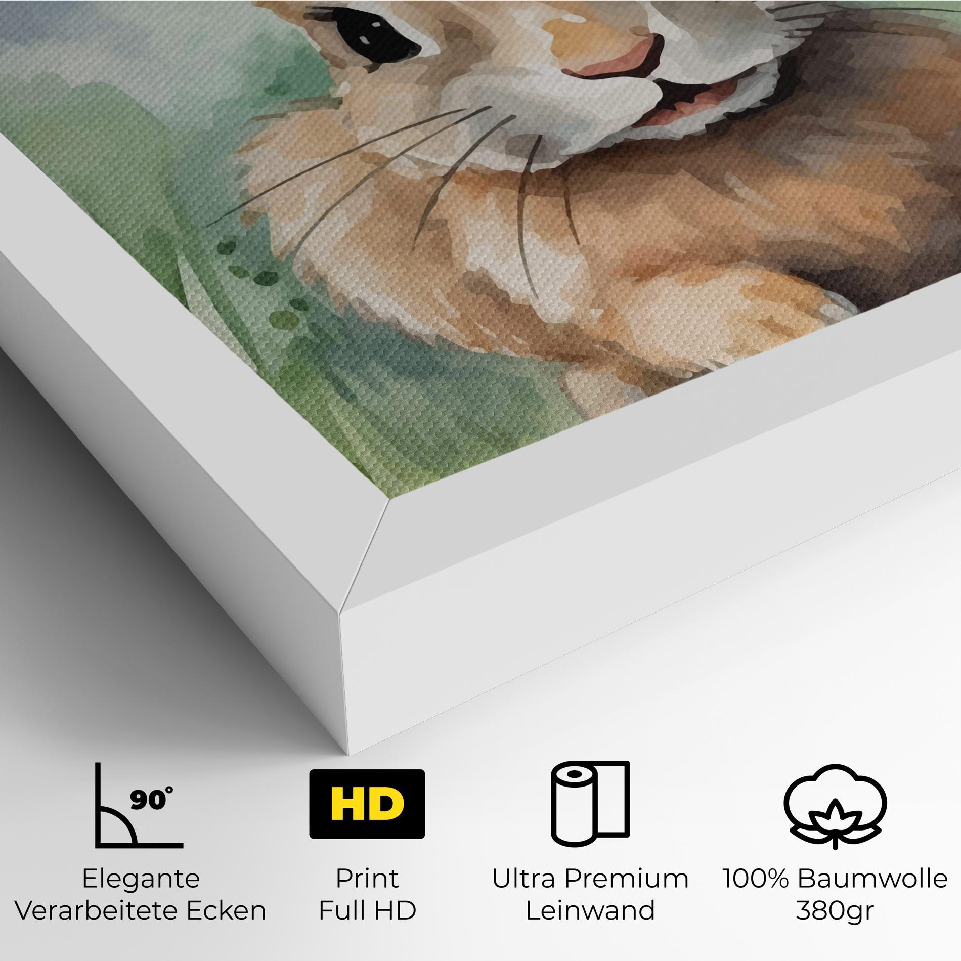 Leinwandbild Brown Cream Bunny mockup 4