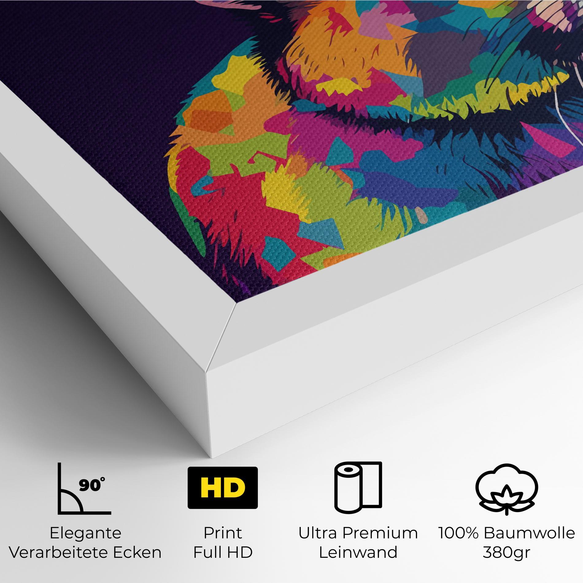 Leinwandbild Bunny On Purple mockup 4