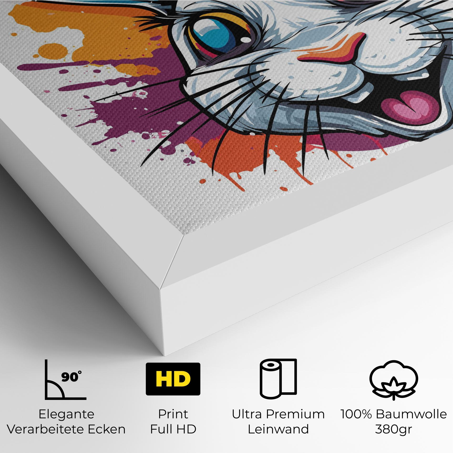 Leinwandbild Crazy Bunny mockup 4