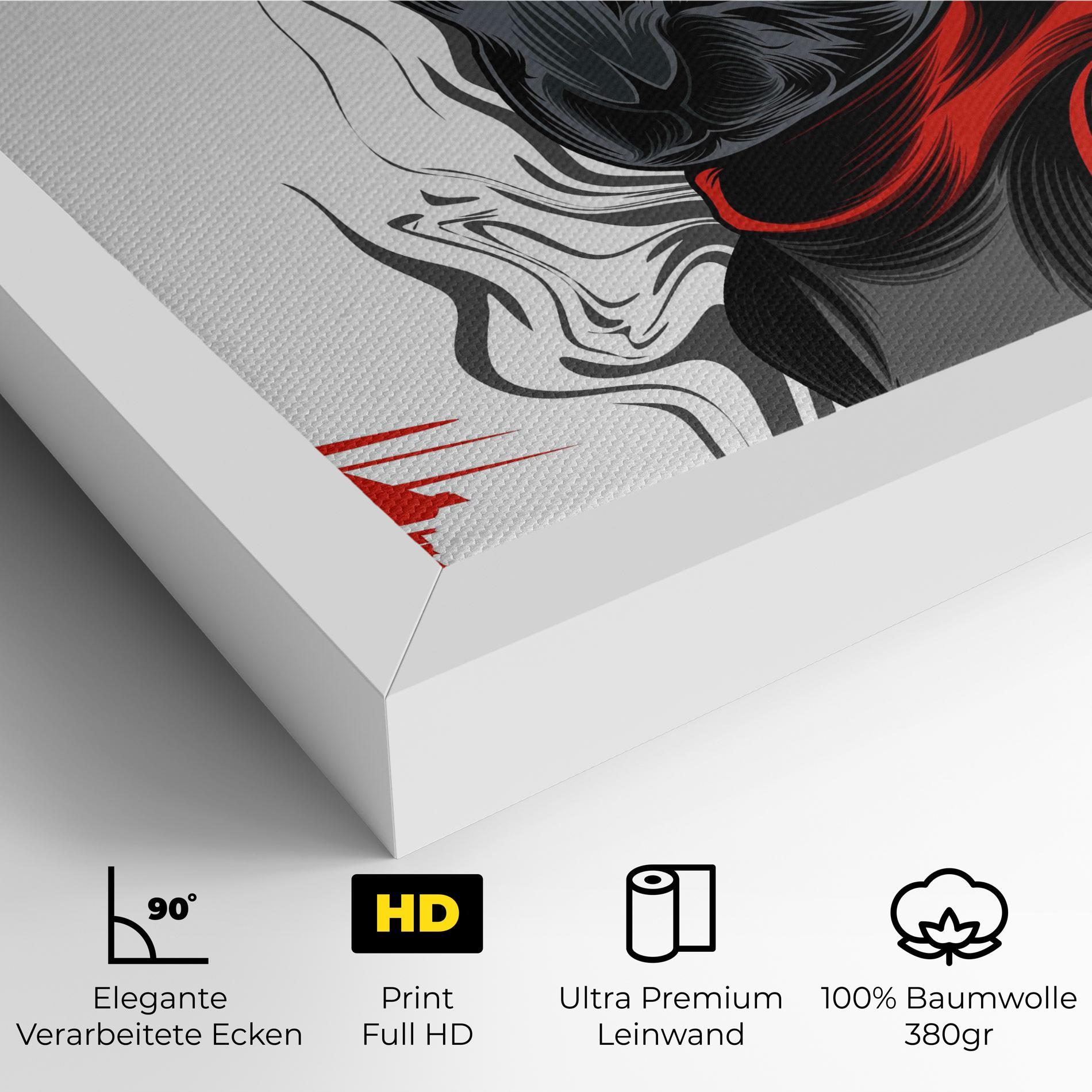 Leinwandbild Cyborg Red Bunny mockup 4