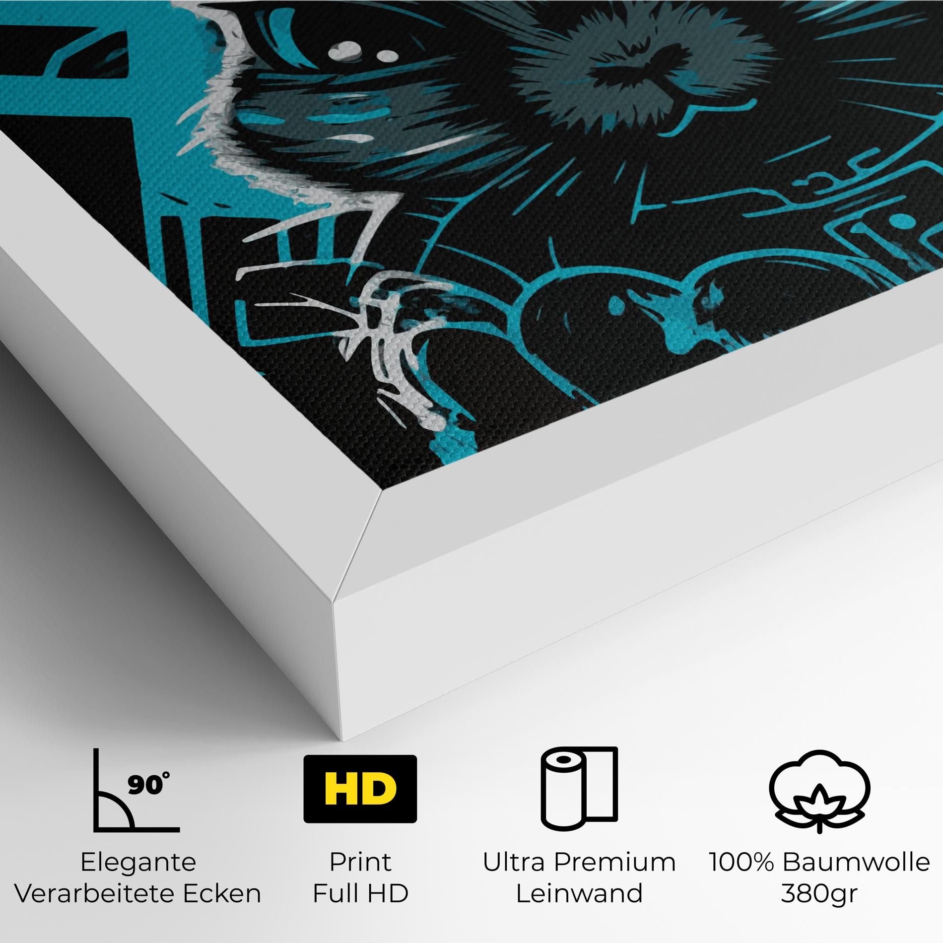 Grey Blue Bunny mockup 4