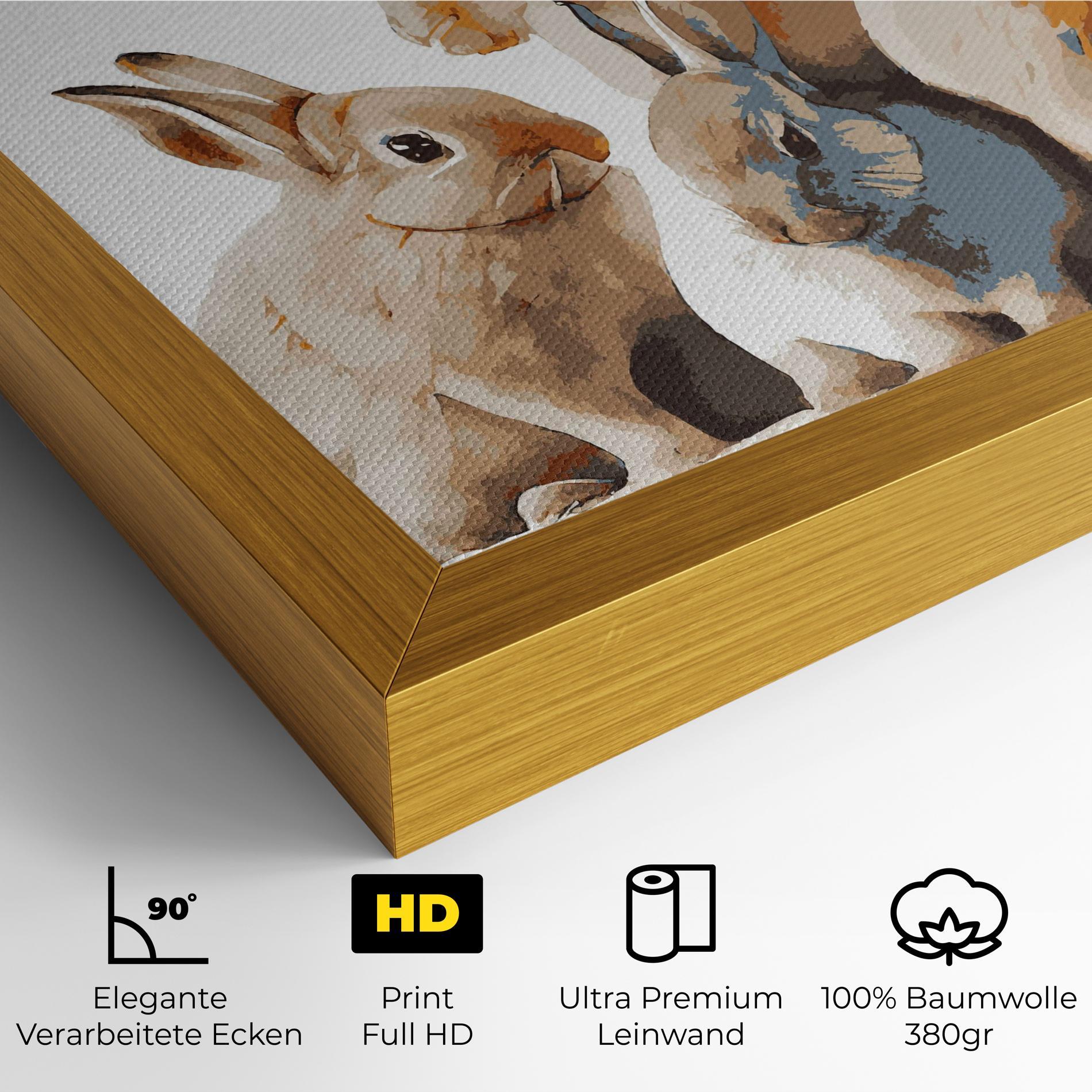 Leinwandbild Bunny Family mockup 4