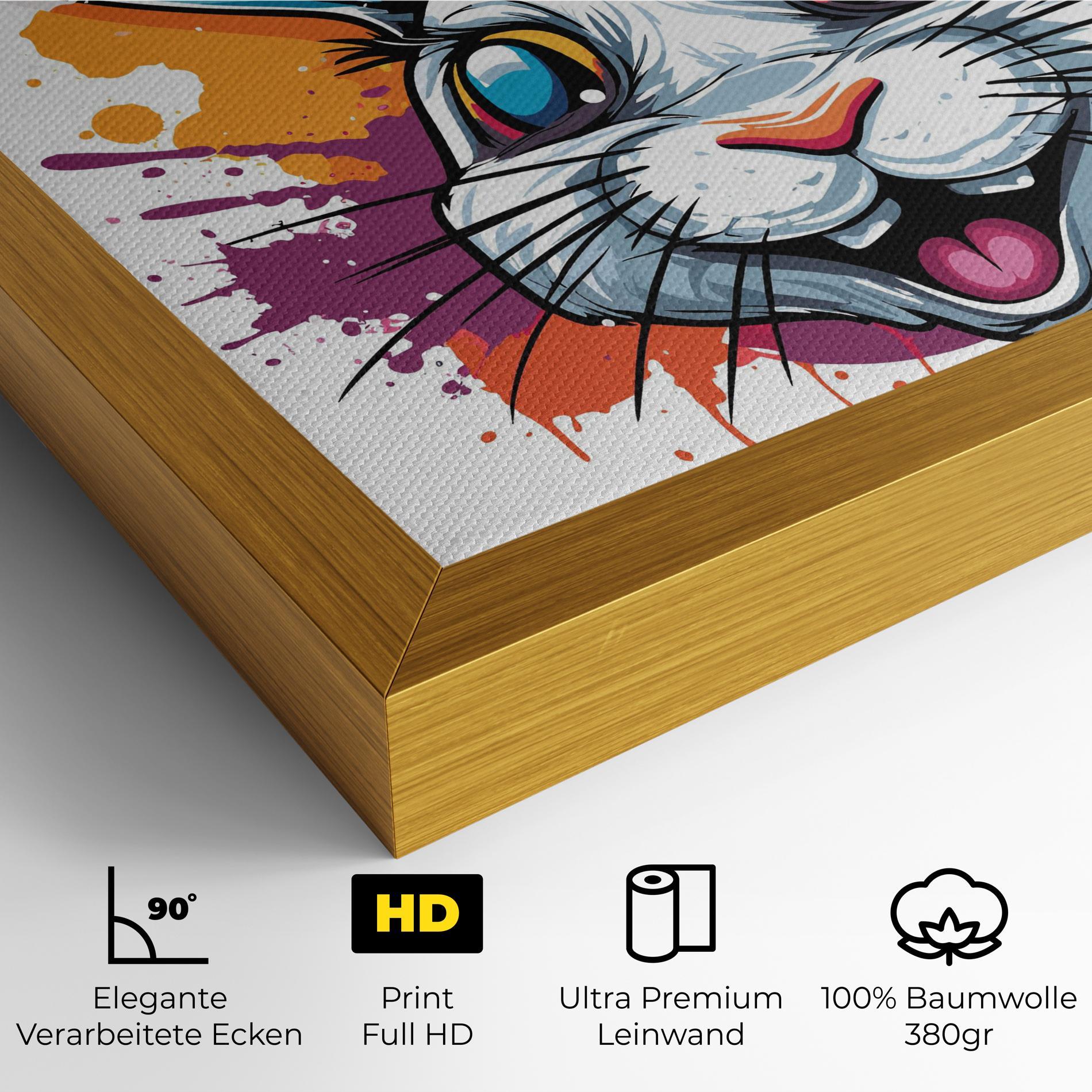 Leinwandbild Crazy Bunny mockup 4