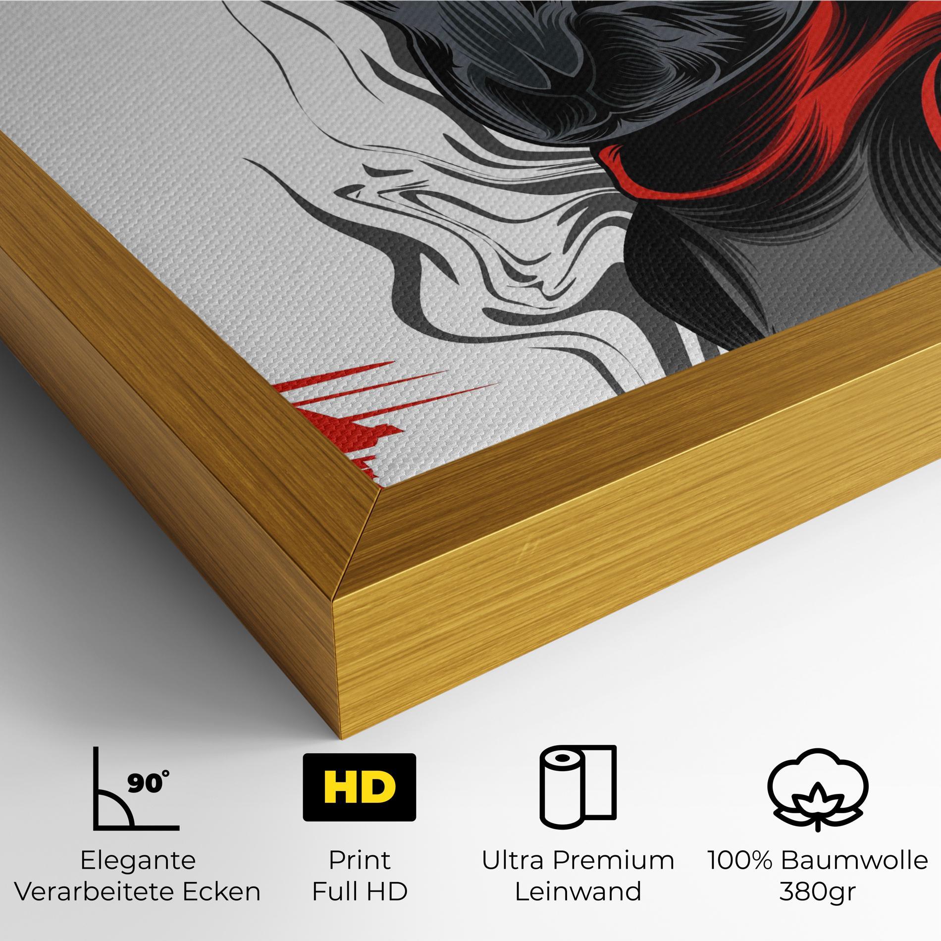 Leinwandbild Cyborg Red Bunny mockup 4