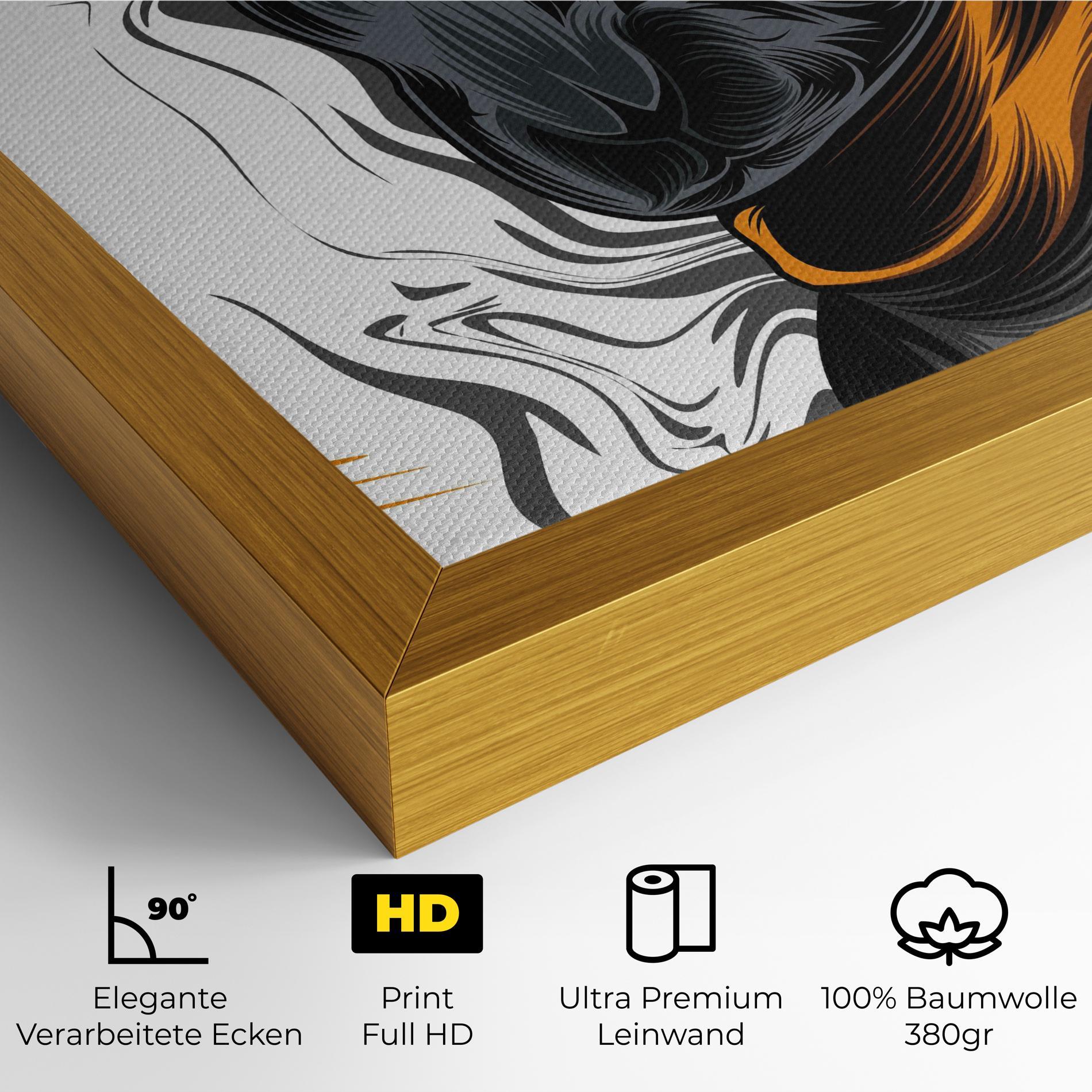 Leinwandbild Cyborg Yellow Bunny mockup 4