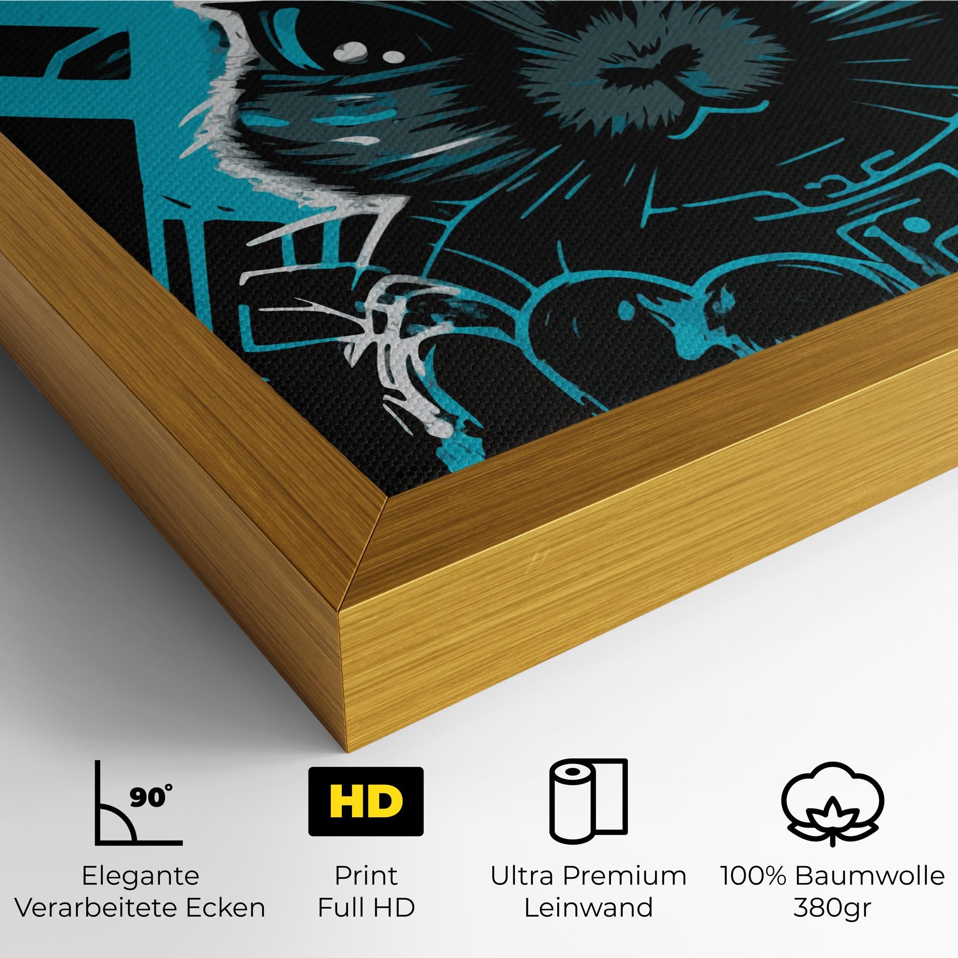 Grey Blue Bunny mockup 4