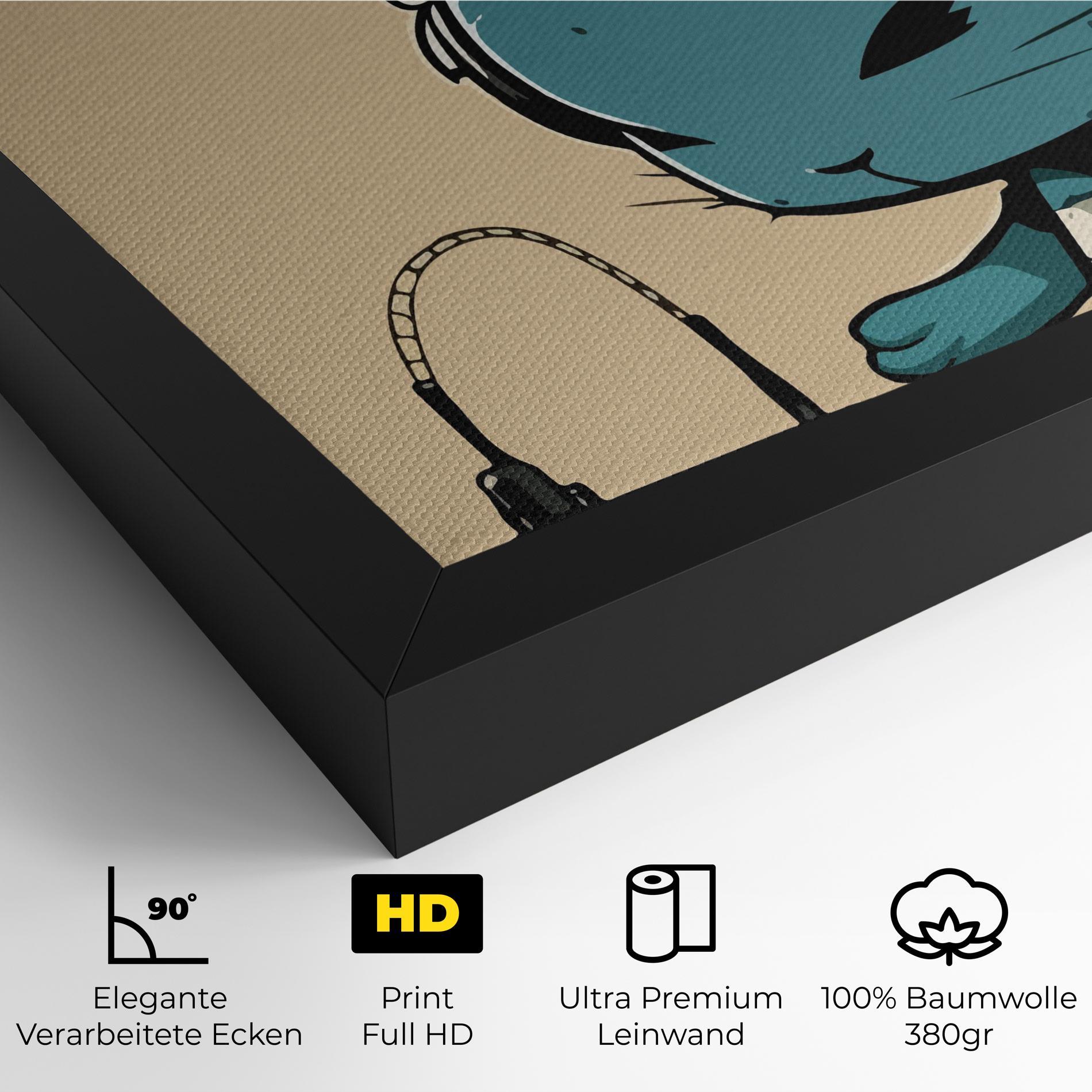 Leinwandbild Blue Baby Bunny mockup 4