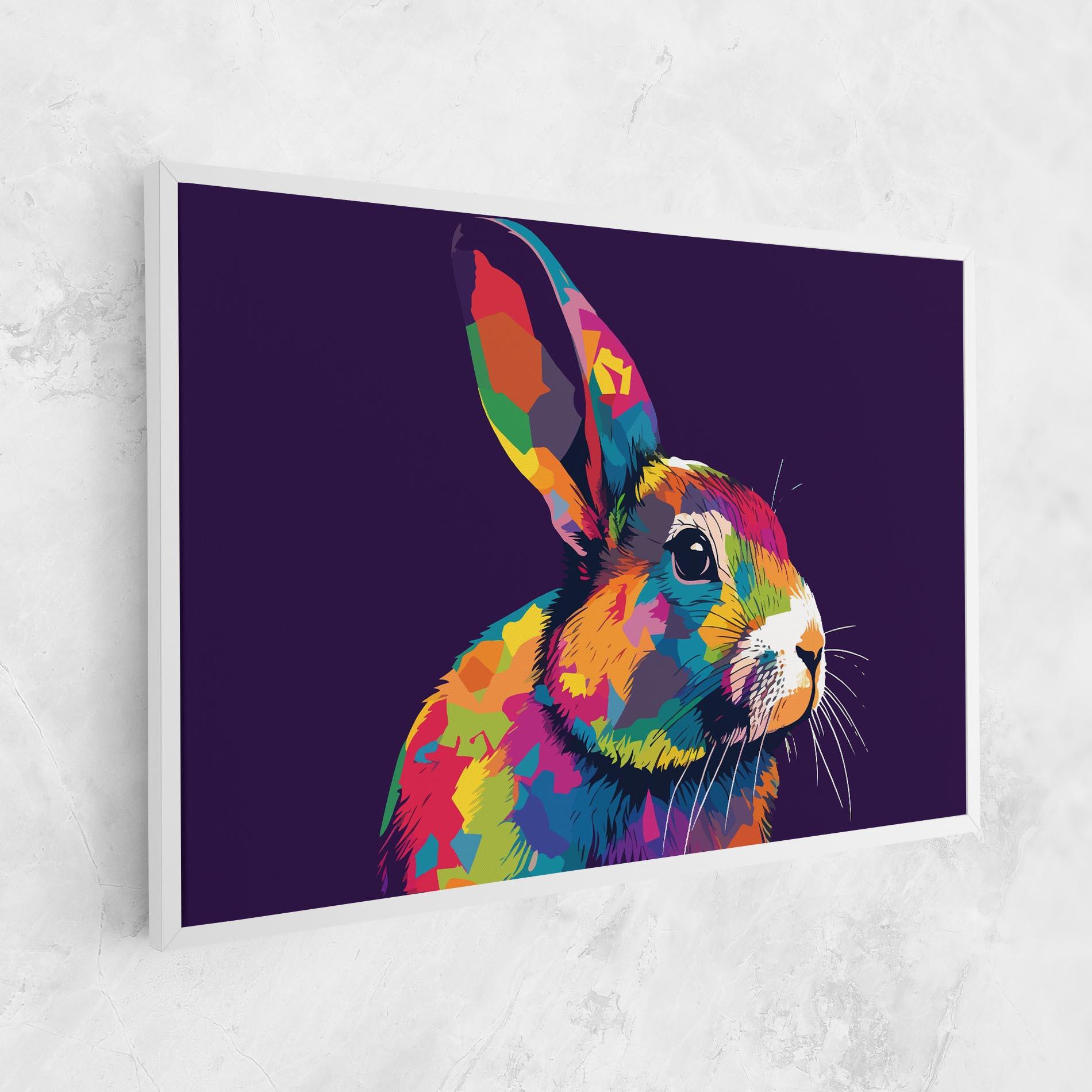 Leinwandbild Bunny On Purple mockup 1