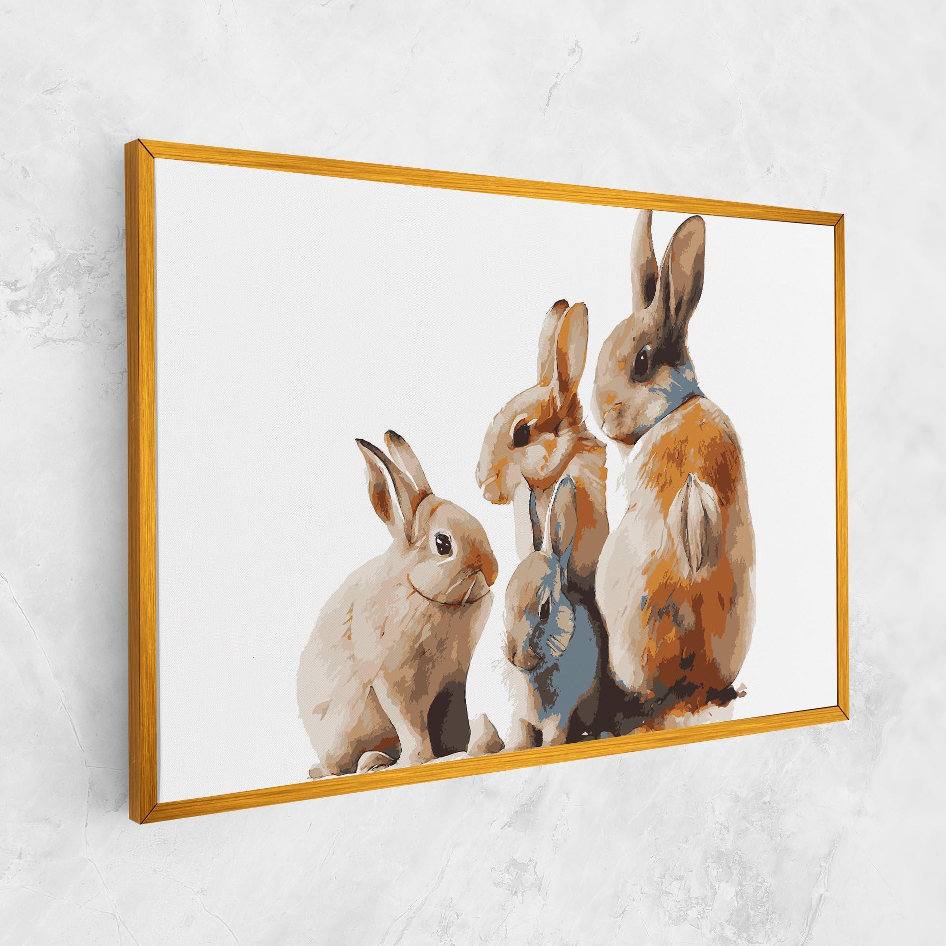 Leinwandbild Bunny Family mockup 1