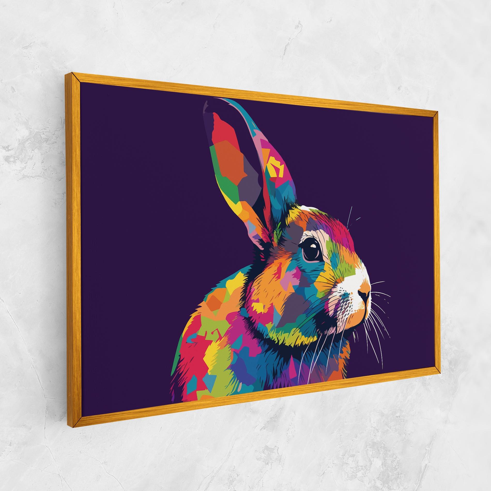 Leinwandbild Bunny On Purple mockup 1