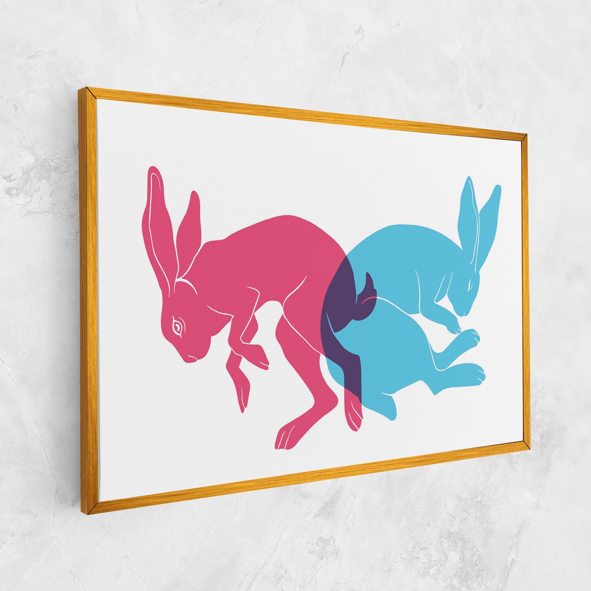 Rabbits Riso mockup 1