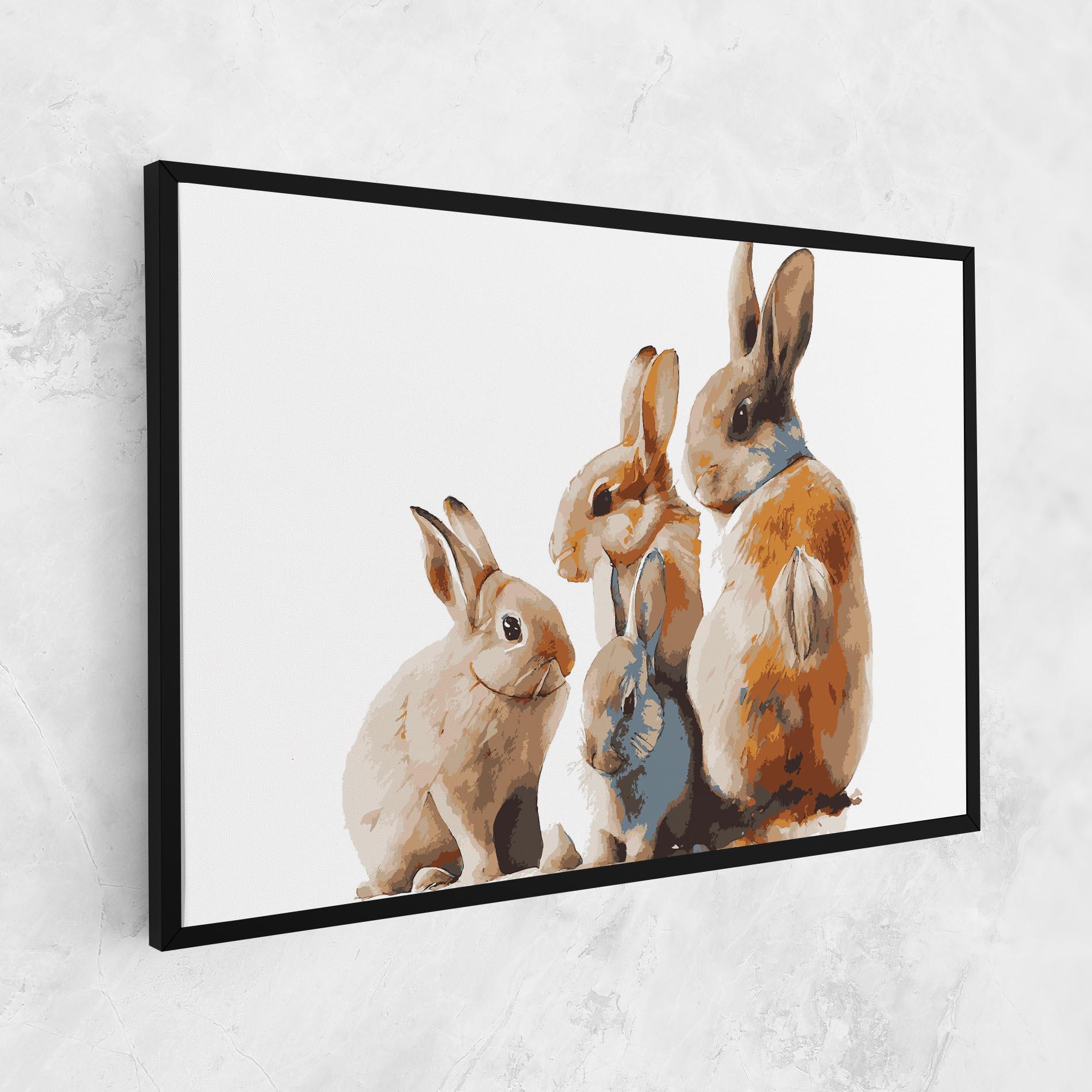 Leinwandbild Bunny Family mockup 1