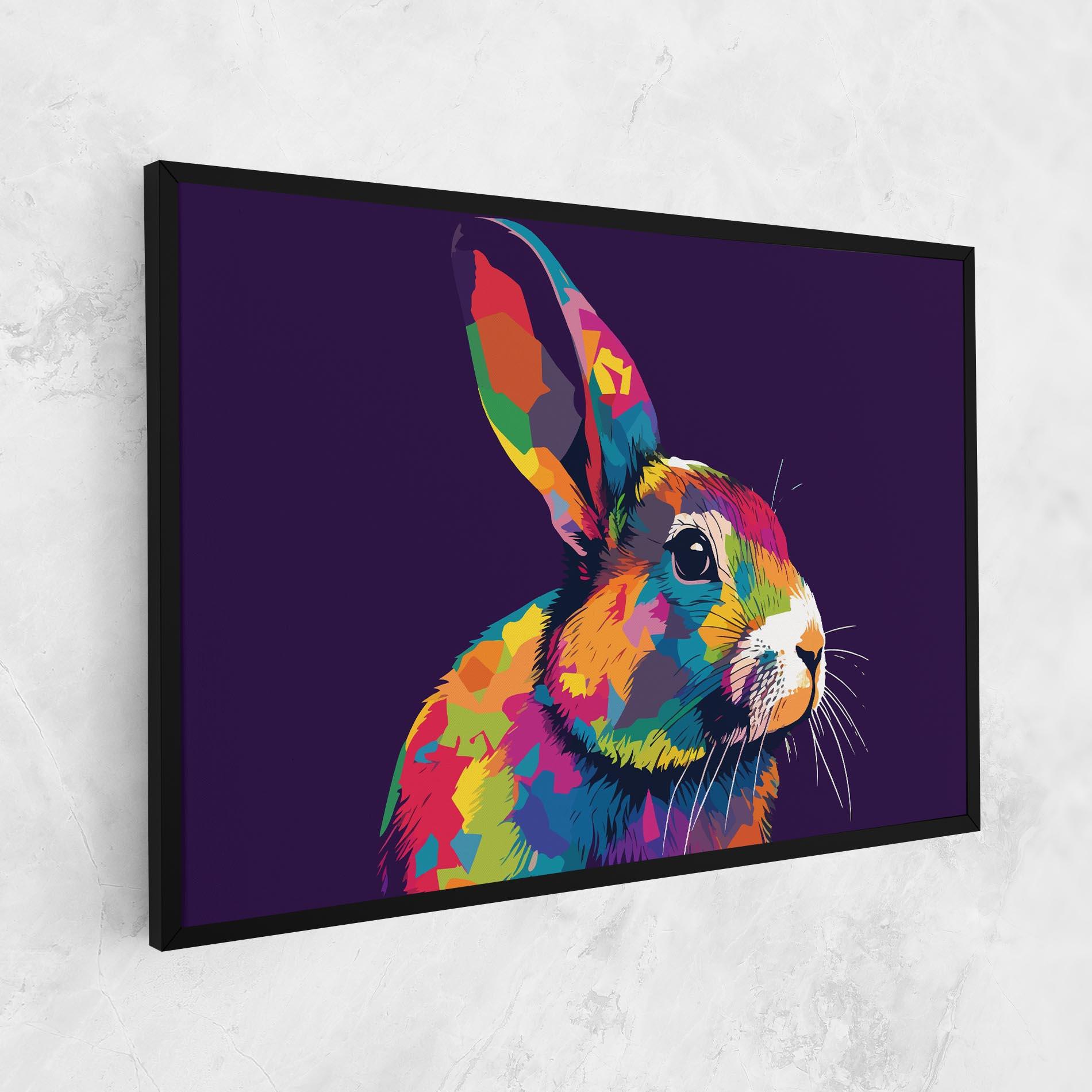 Leinwandbild Bunny On Purple mockup 1