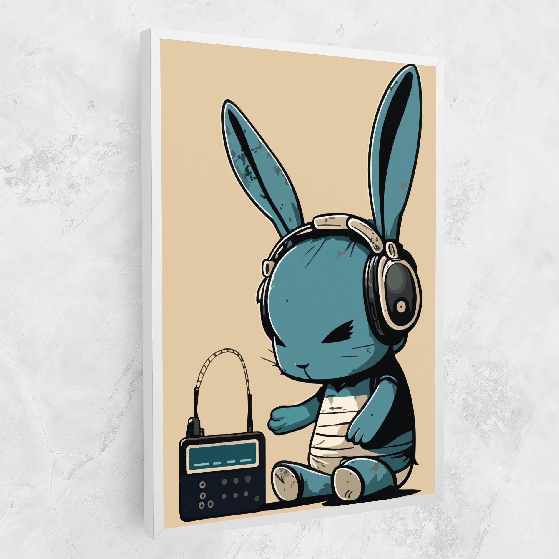 Leinwandbild Blue Baby Bunny mockup 1