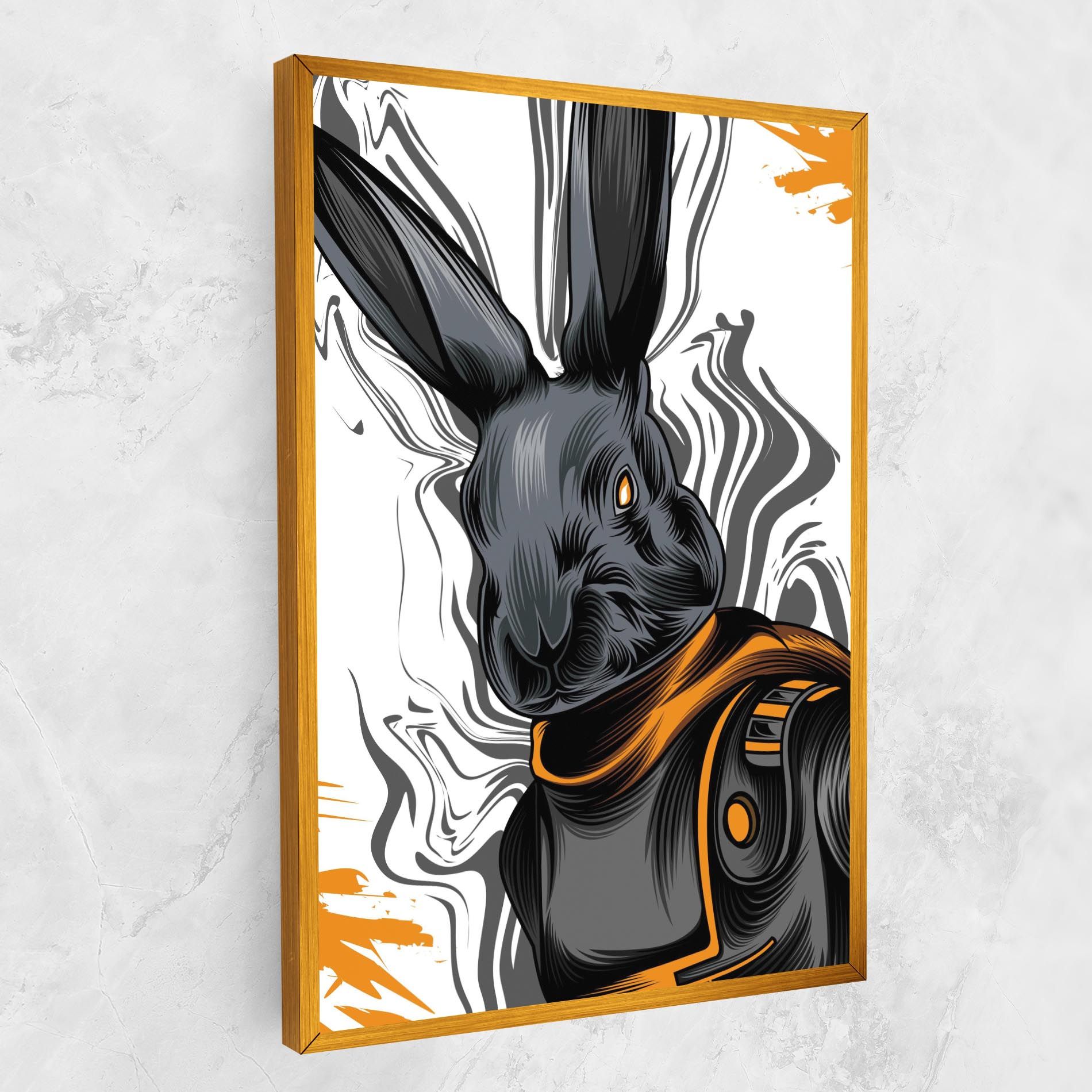 Cyborg Yellow Bunny mockup 1