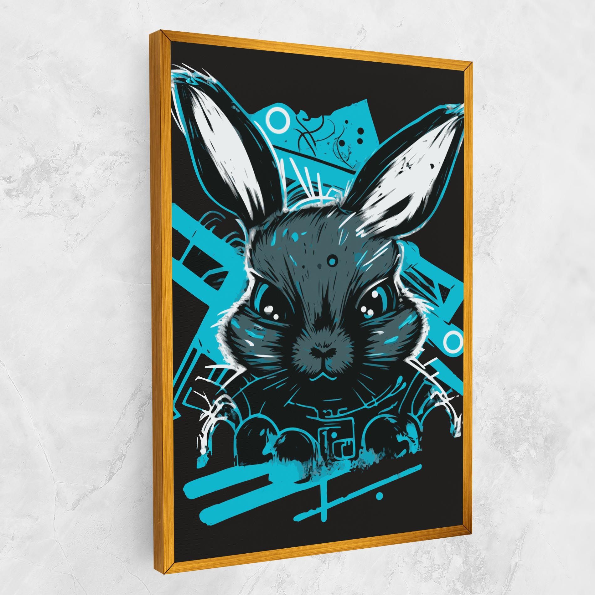 Grey Blue Bunny mockup 1