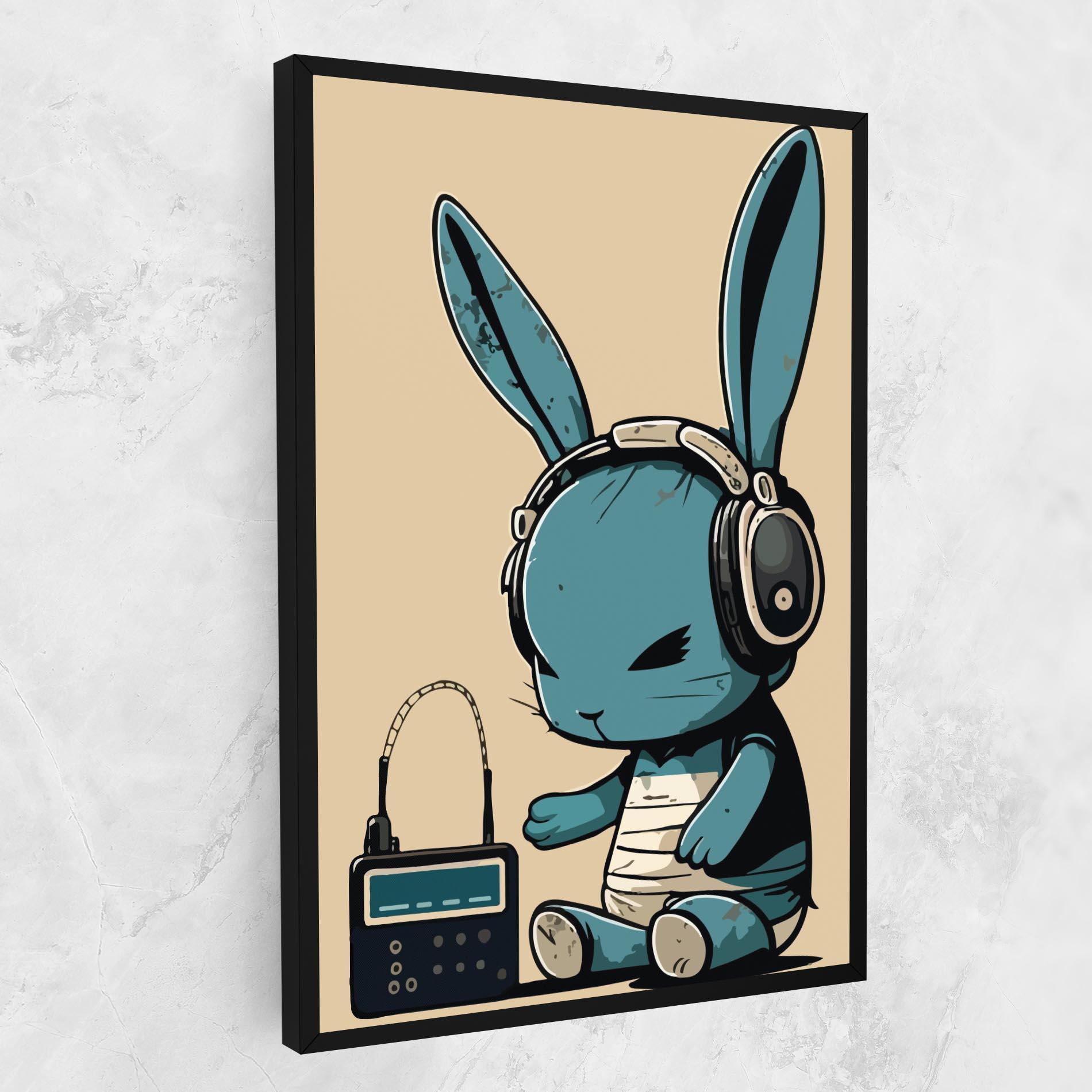Leinwandbild Blue Baby Bunny mockup 1