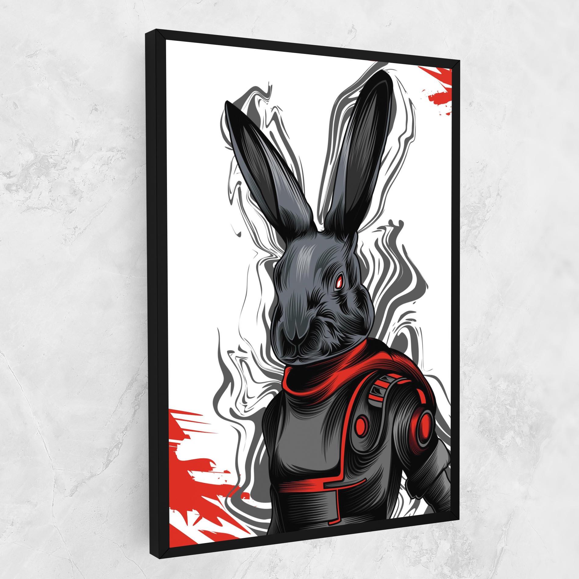 Leinwandbild Cyborg Red Bunny mockup 1