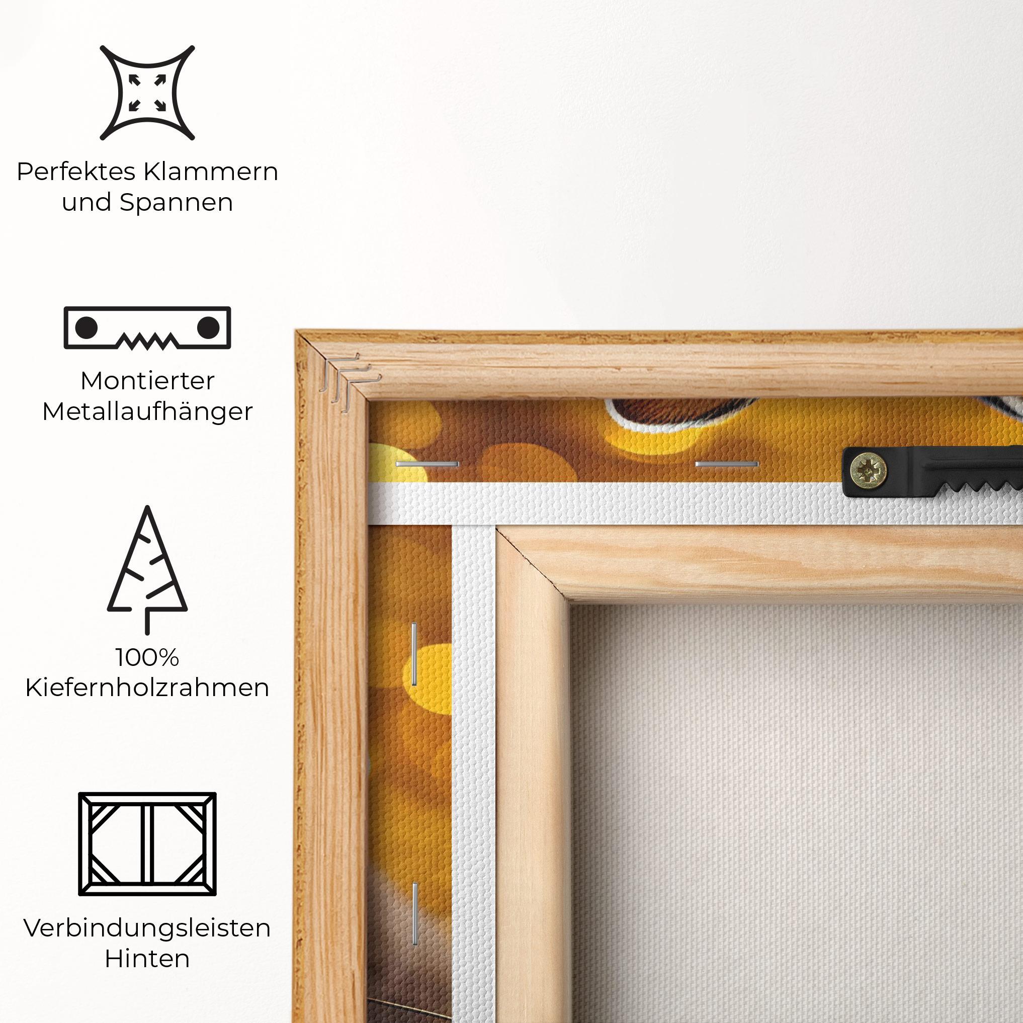 Leinwandbild Gold Lights Bunny mockup 5