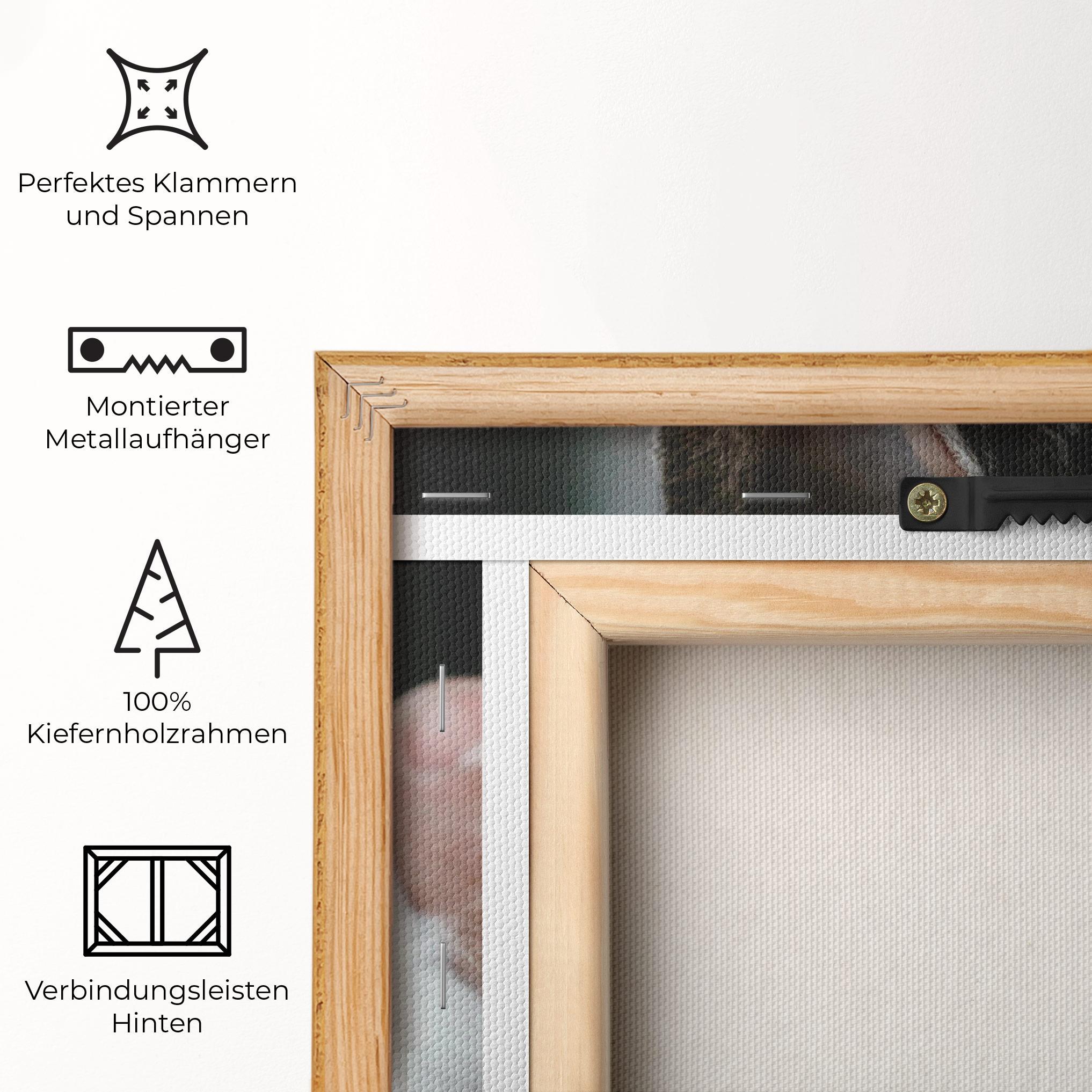 Leinwandbild Holding Cute Bunny mockup 5