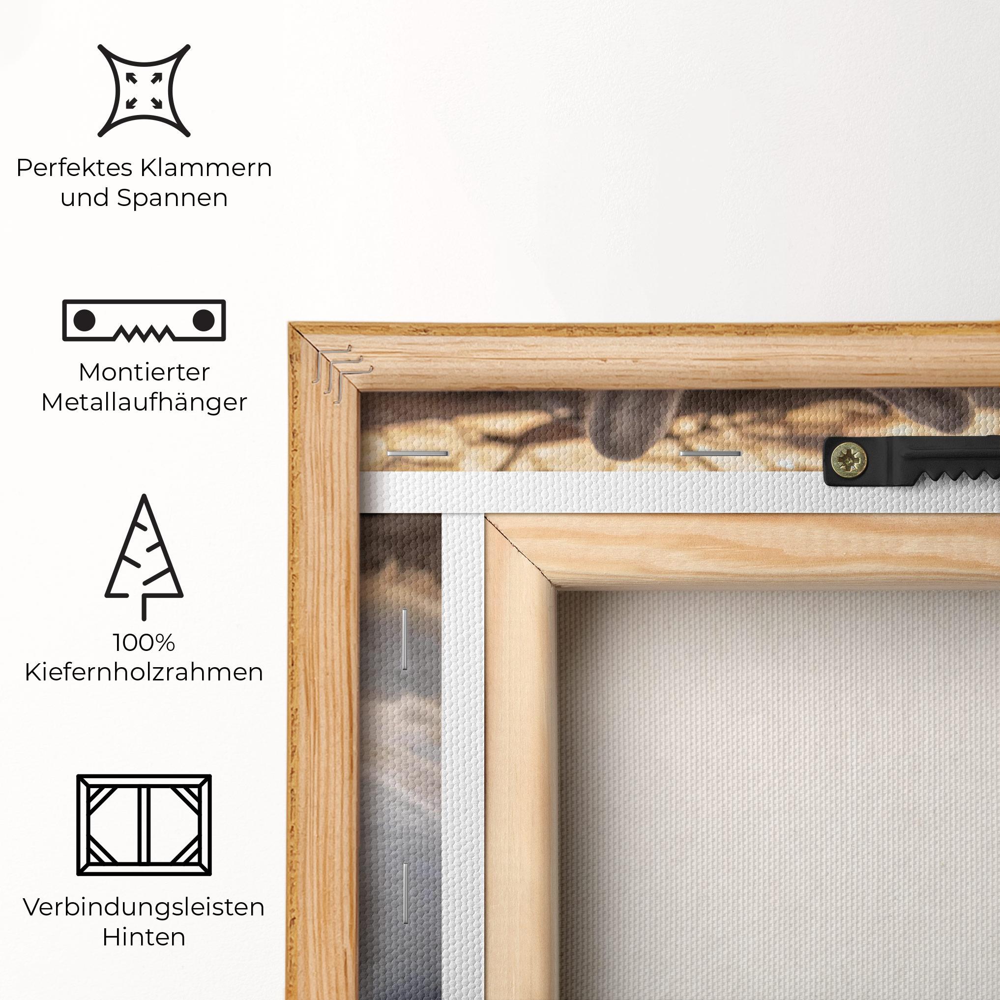 Leinwandbild Light Grey Bunny Sleeping mockup 5