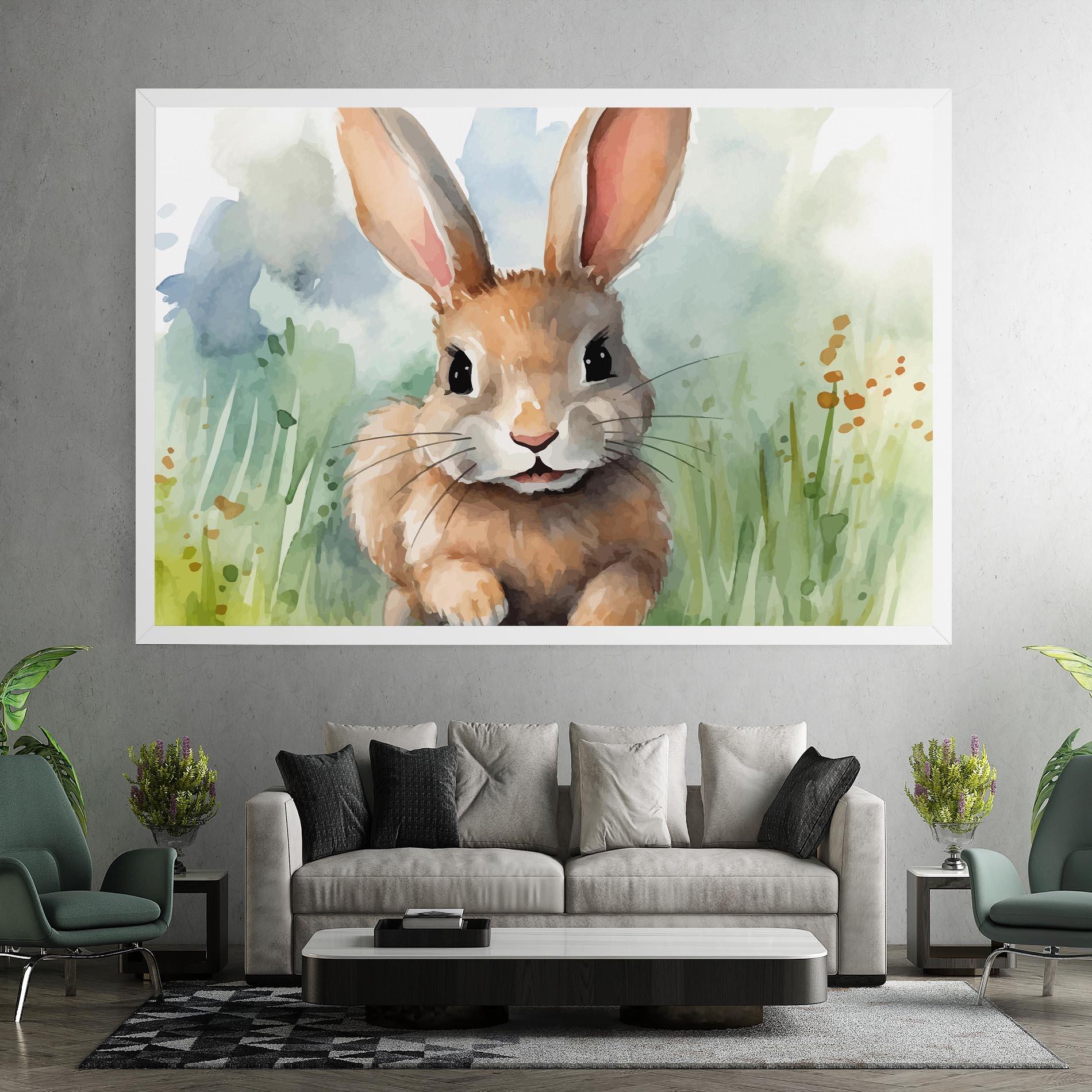 Leinwandbild Brown Cream Bunny mockup 7