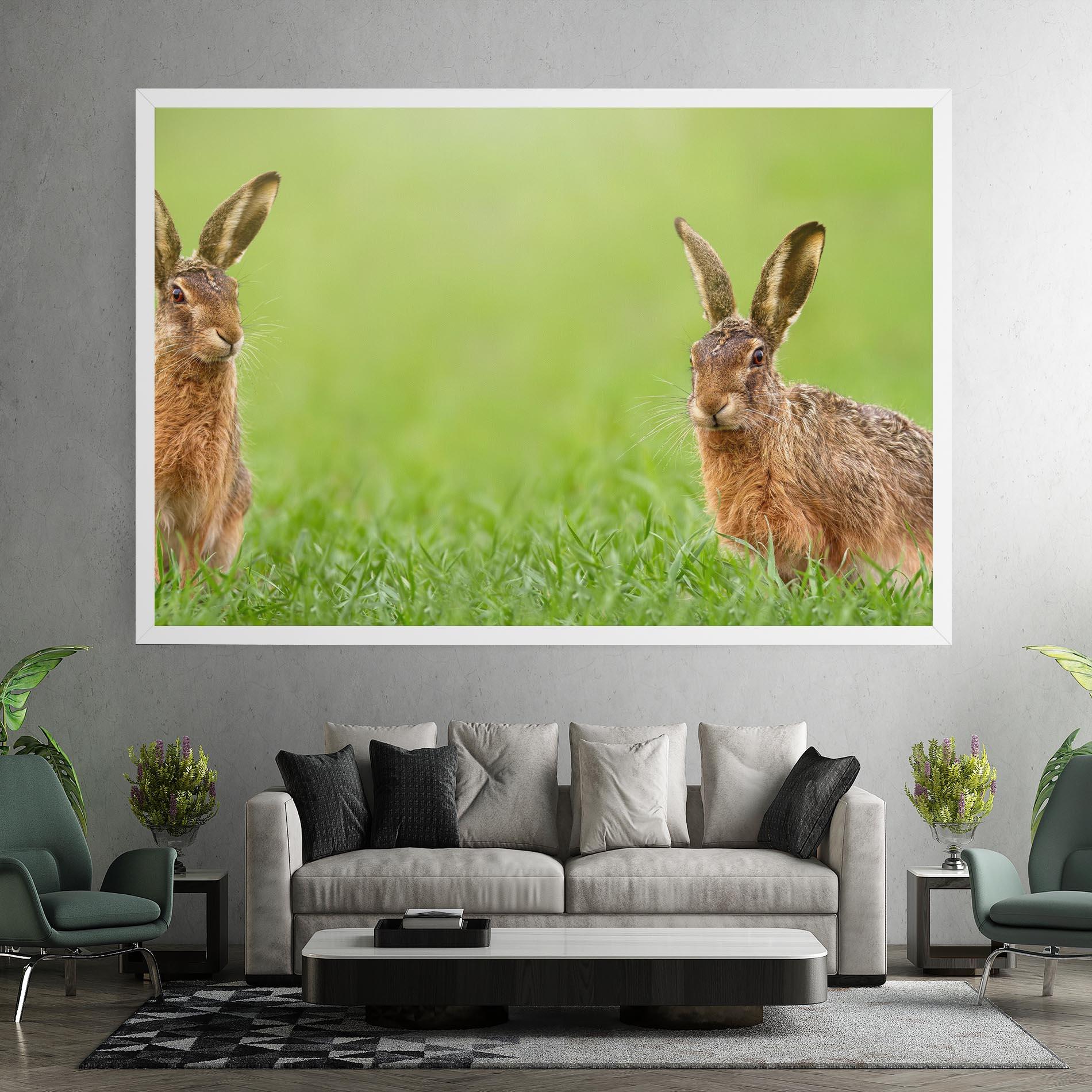 Leinwandbild Brown Hares mockup 7