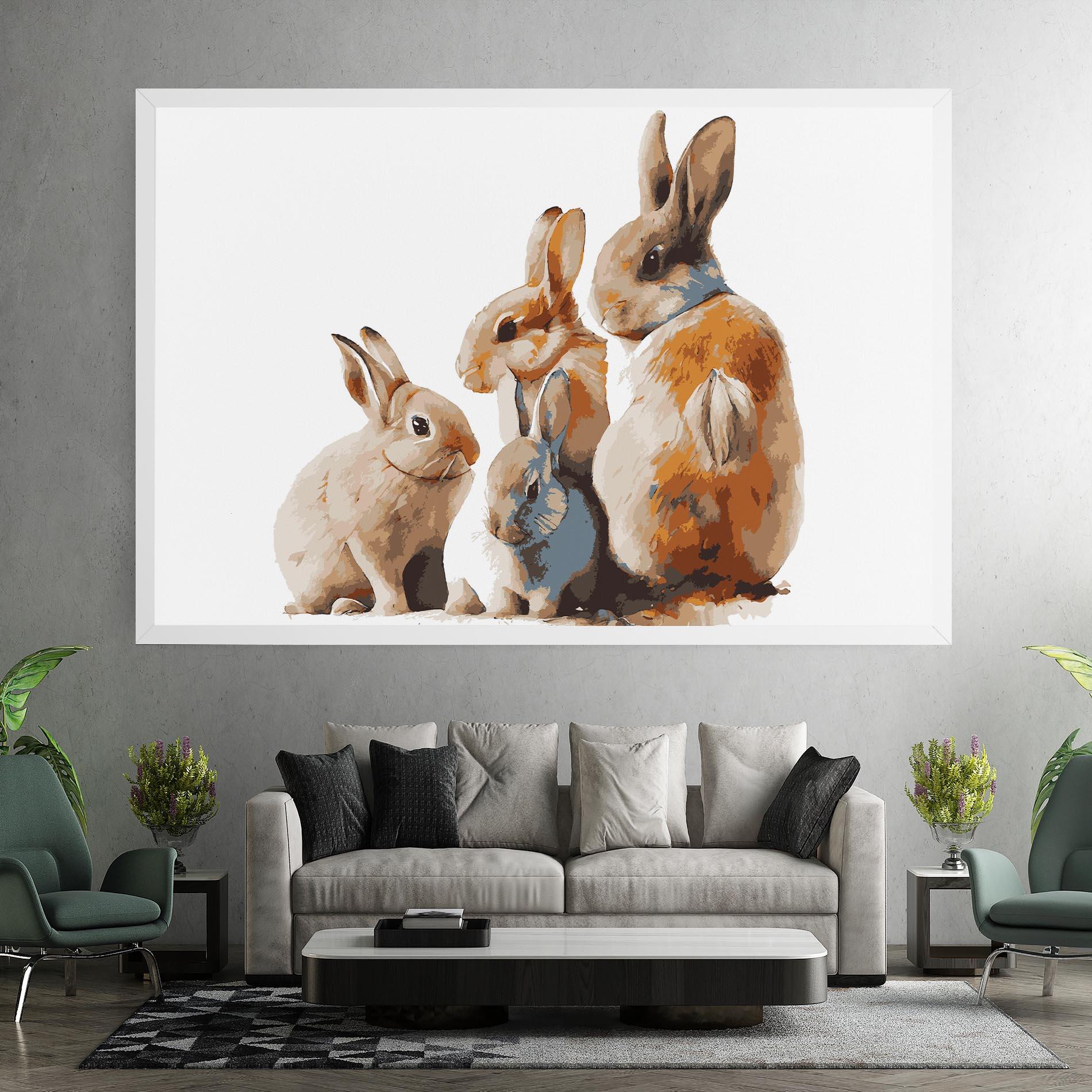 Leinwandbild Bunny Family mockup 7
