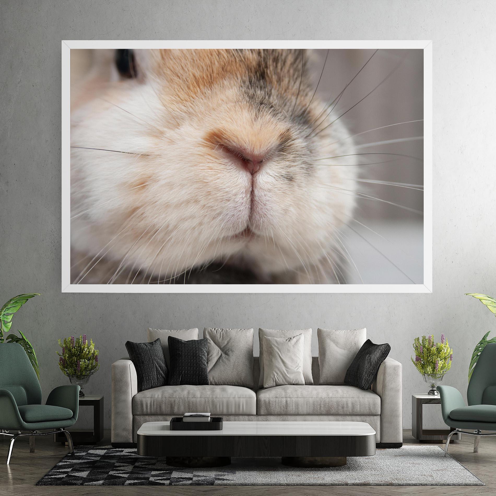 Leinwandbild Close Up Bunny mockup 7