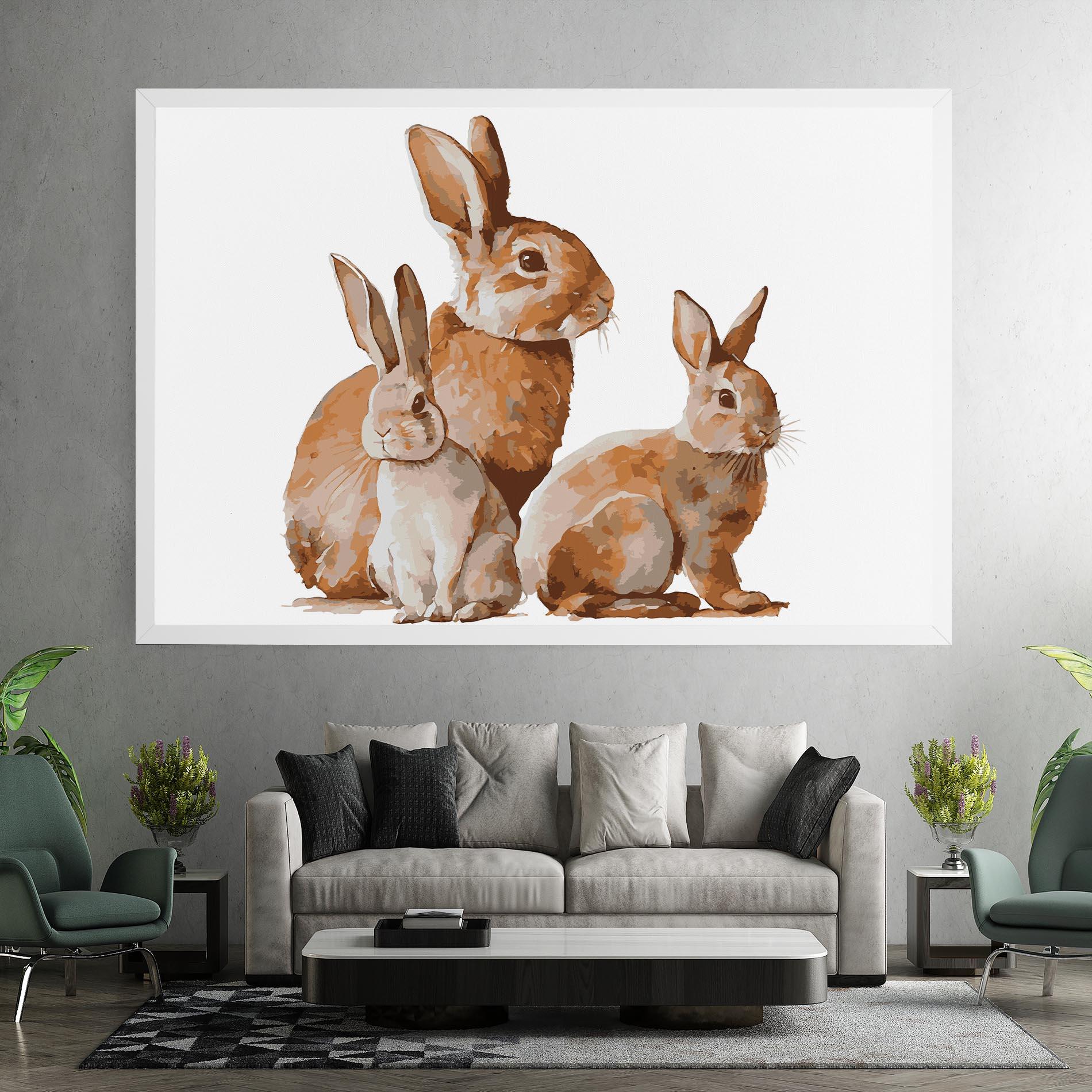 Leinwandbild Family Rabbit mockup 7