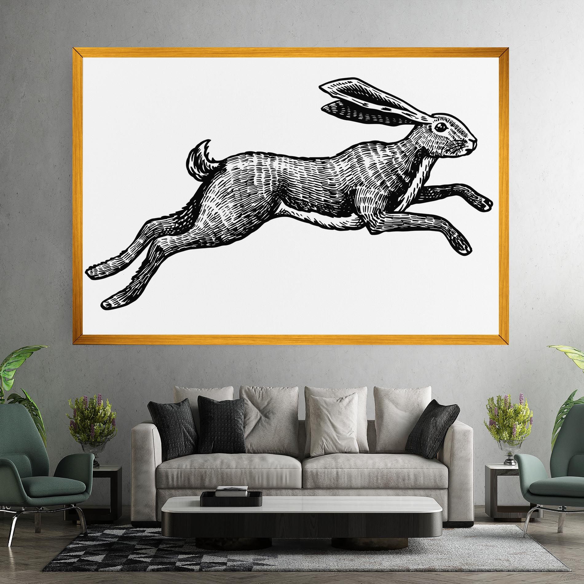 Black Line Bunny mockup 7