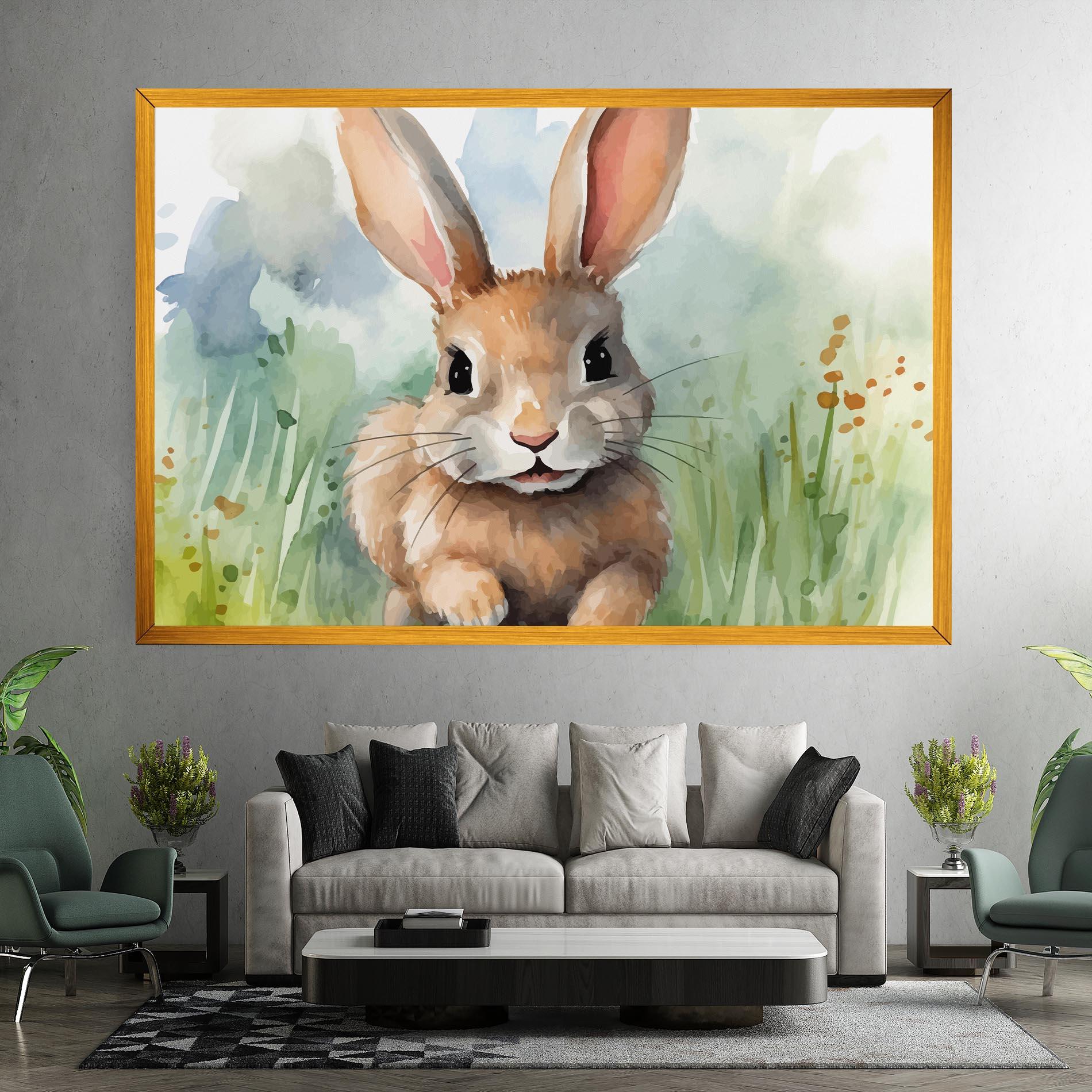 Leinwandbild Brown Cream Bunny mockup 7