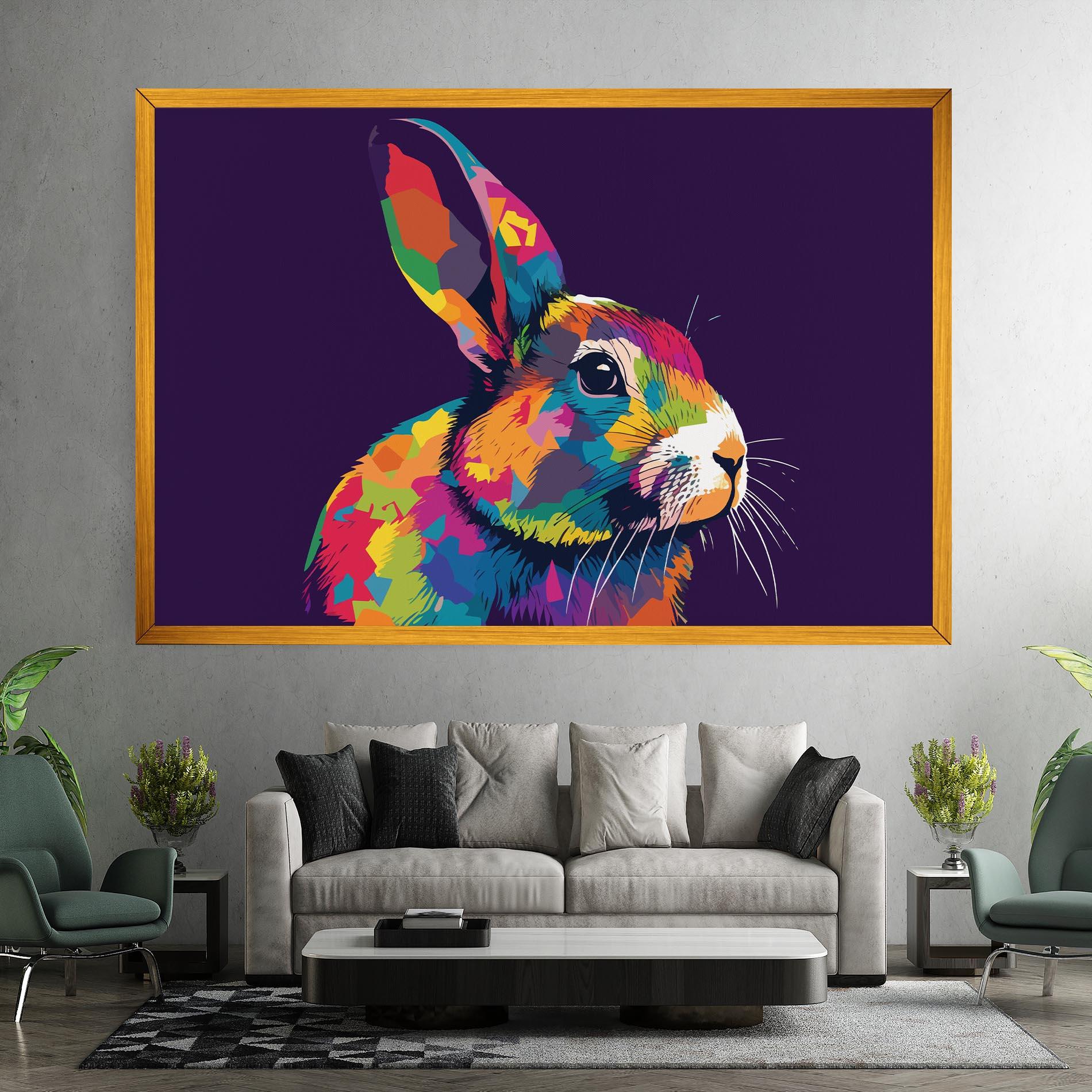 Leinwandbild Bunny On Purple mockup 7