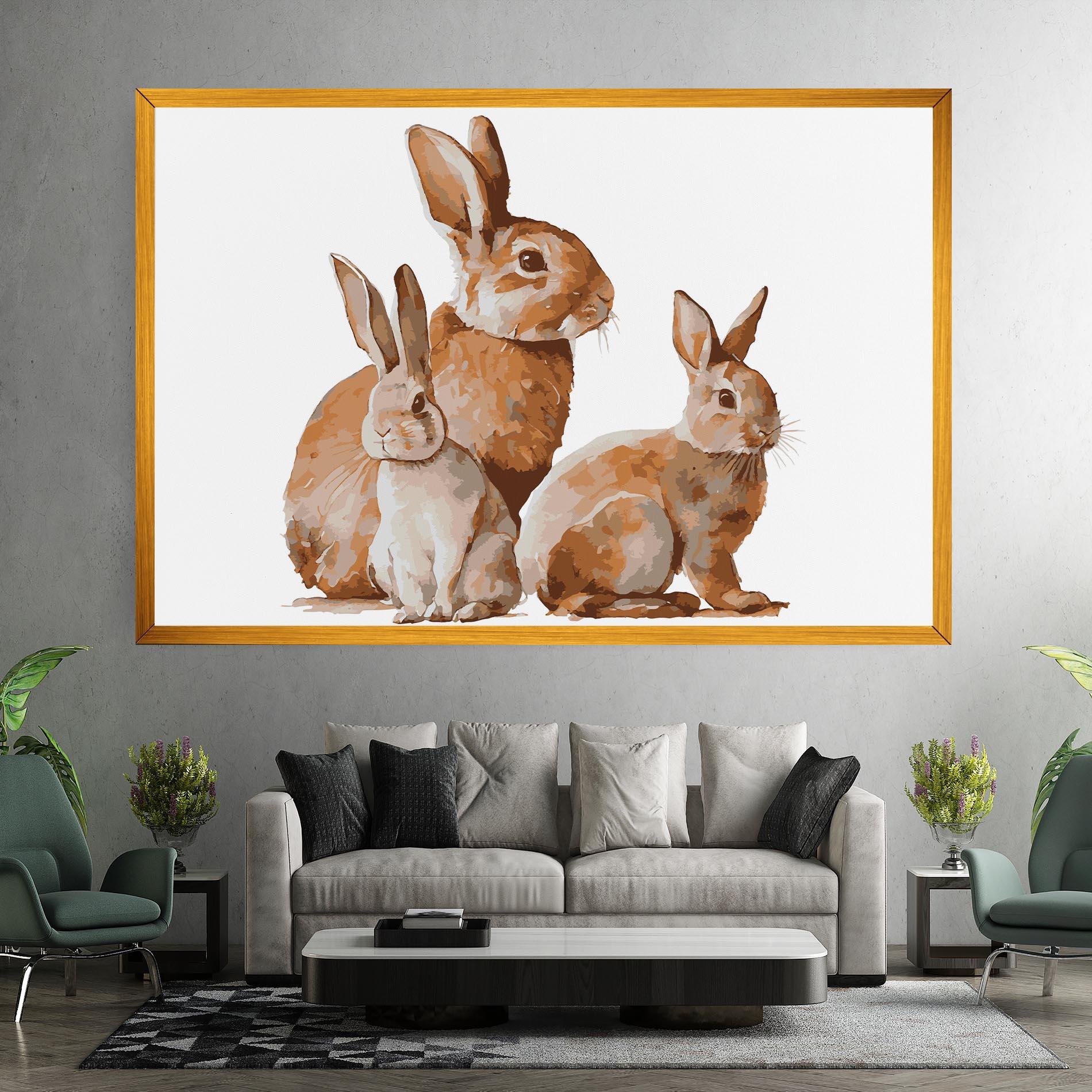 Leinwandbild Family Rabbit mockup 7