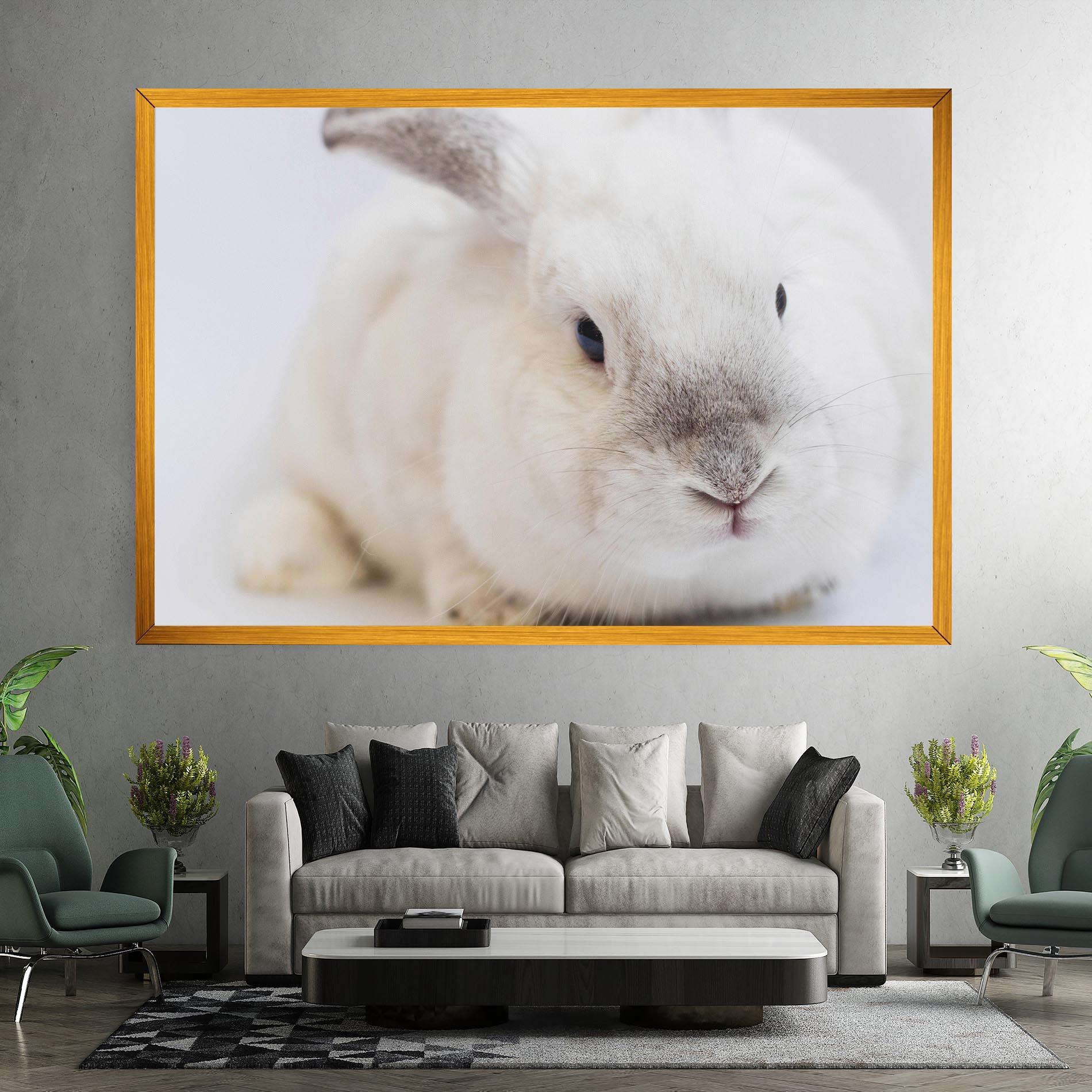 Leinwandbild Light Grey Bunny mockup 7